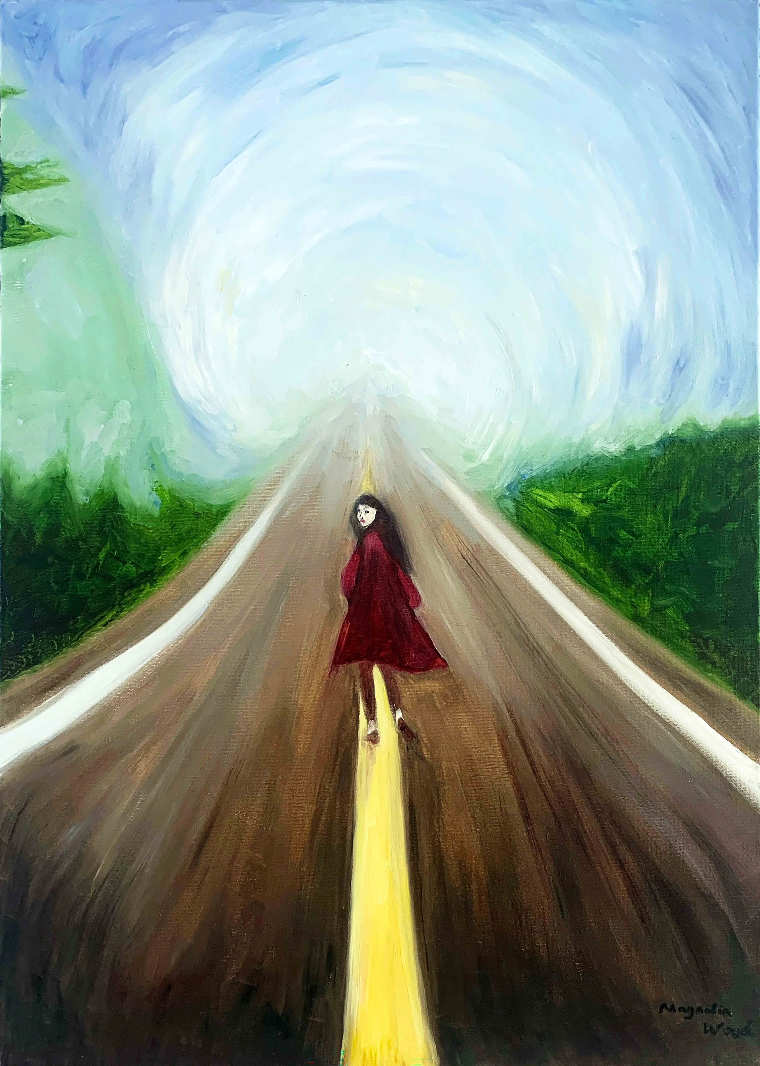 Into the new year, 2024. Oil on canvas - 50 x 70 x 2 cm. (For inquiries click image)