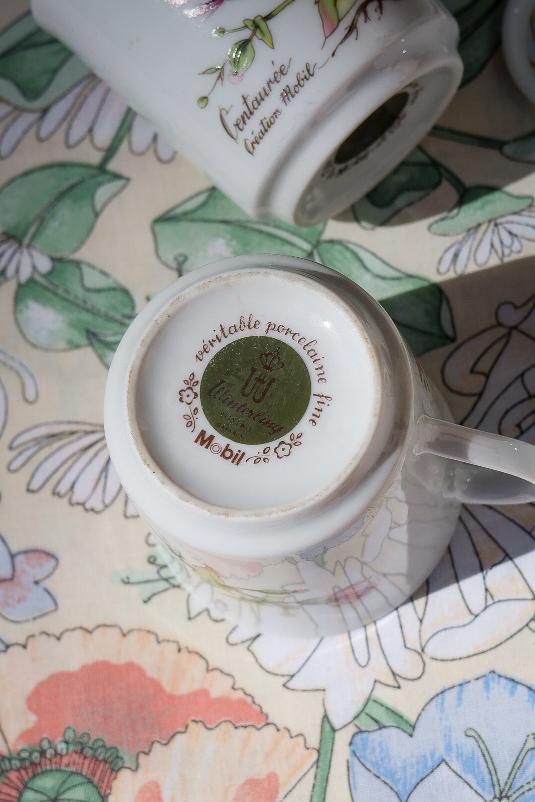 CAPUCINE - 6 tasses à café herbier vintage - La Bibeloteuse Brocante en ligne 4.jpg