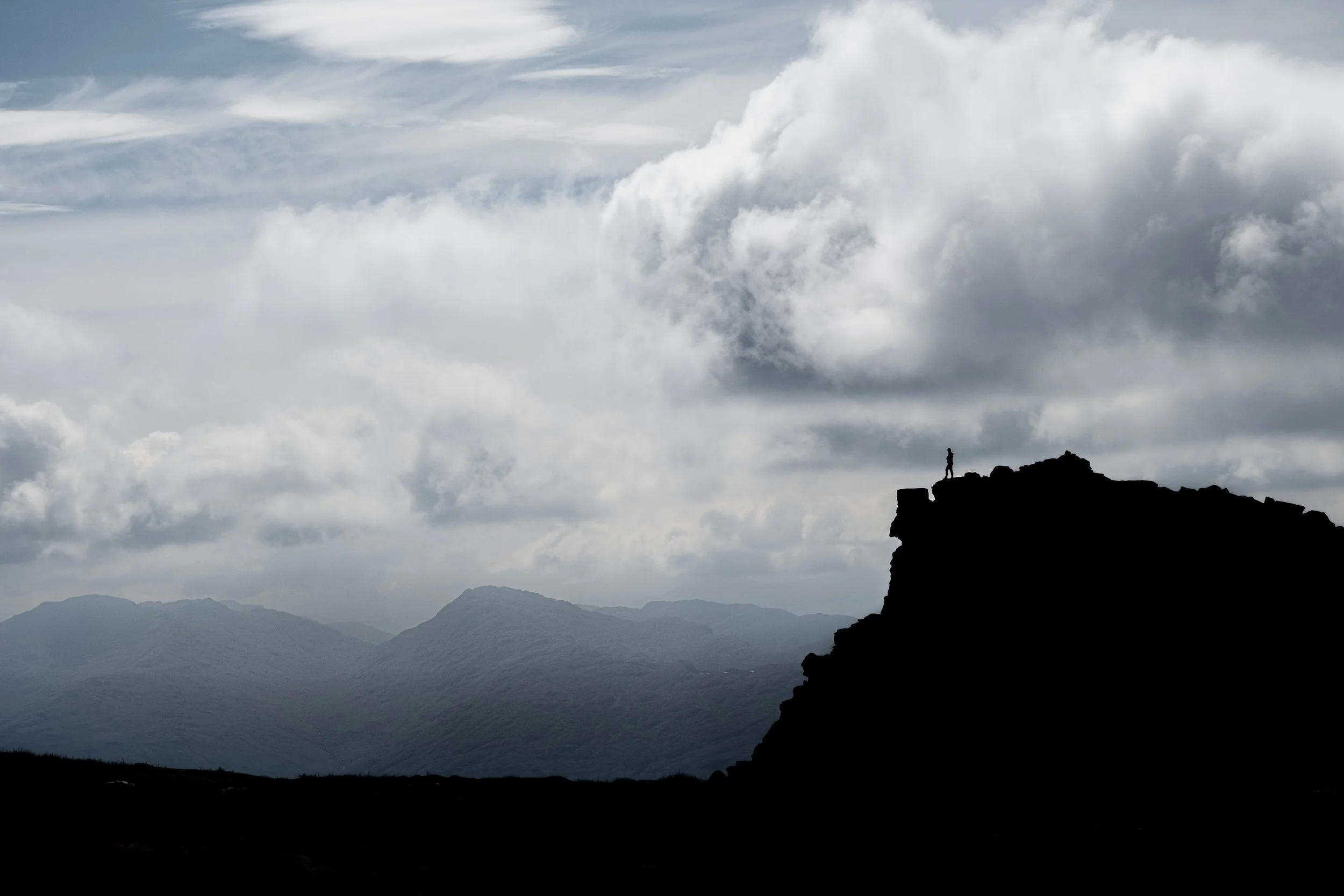 A climber on Ben Lui