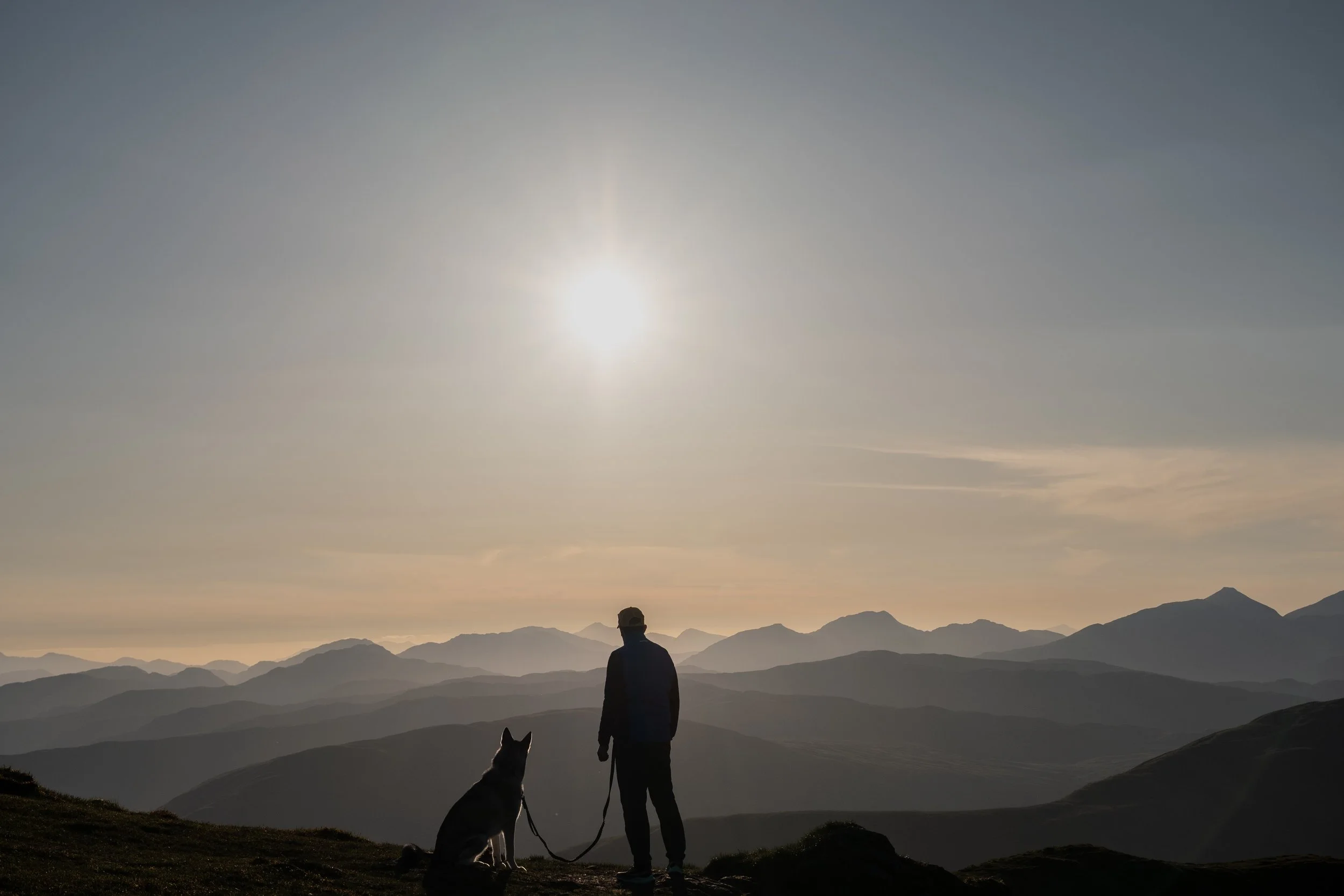 With Brèagh, near the summit of Ben Ledi, The Trossachs