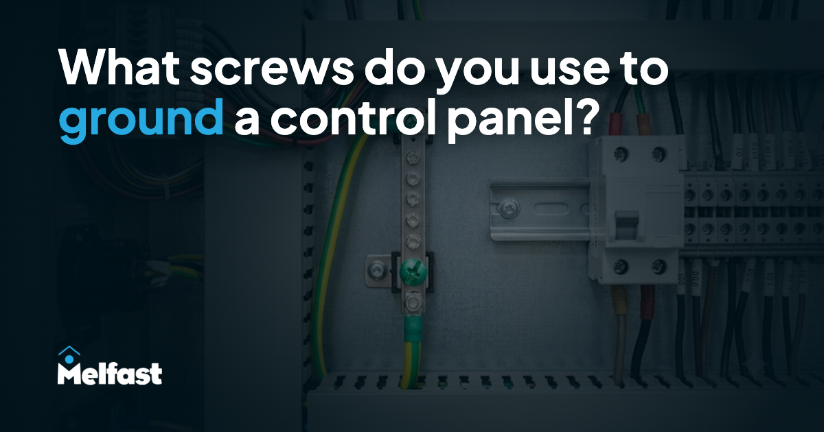 What screws do I use to ground a control panel?