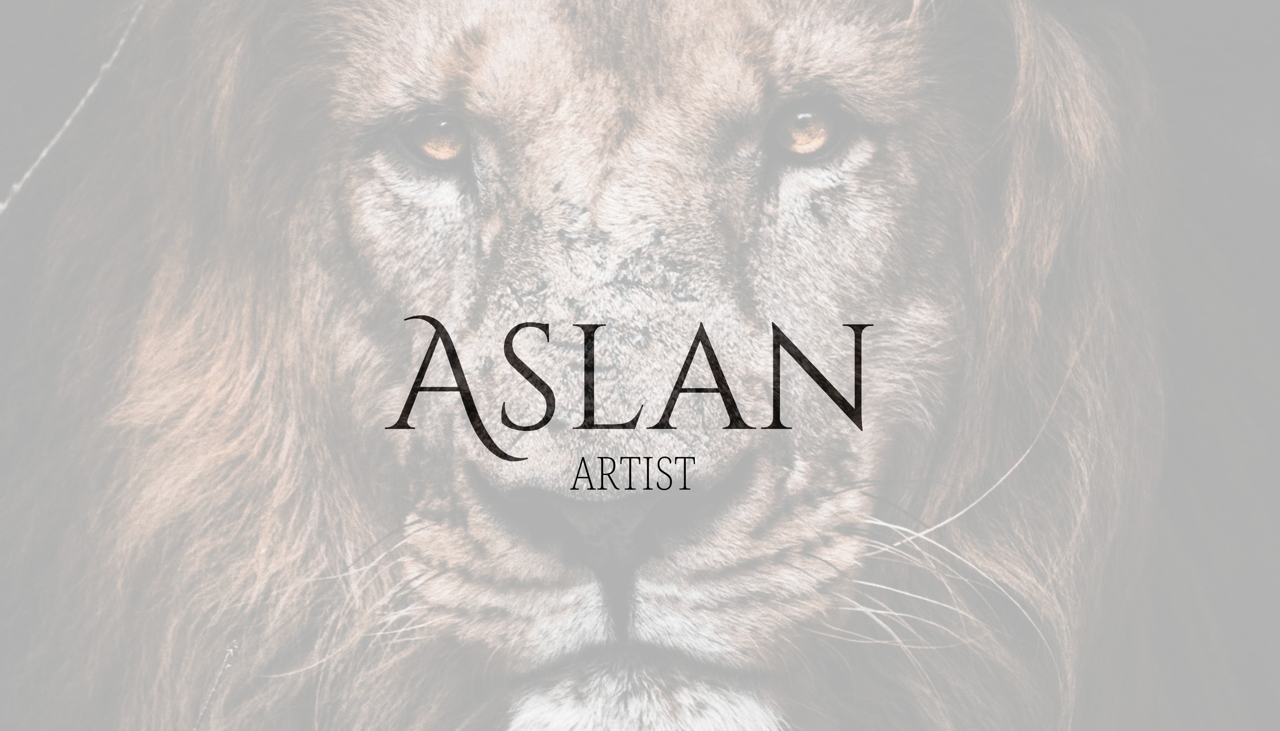 A close-up image of a lion's face with the words 'ĄSLAN ARTIST' overlaid in the center.