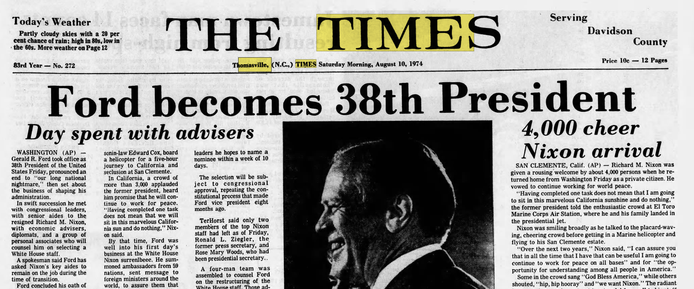 Where I Was the Day Nixon Resigned