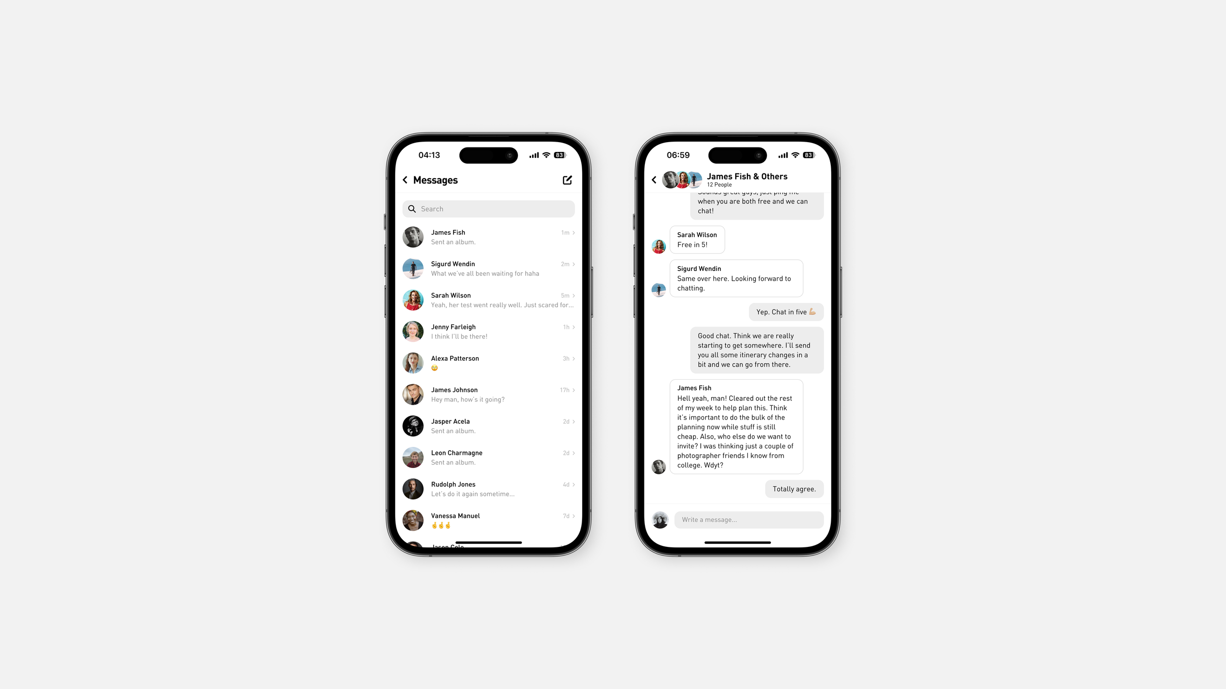 Mobile App Design - Messaging