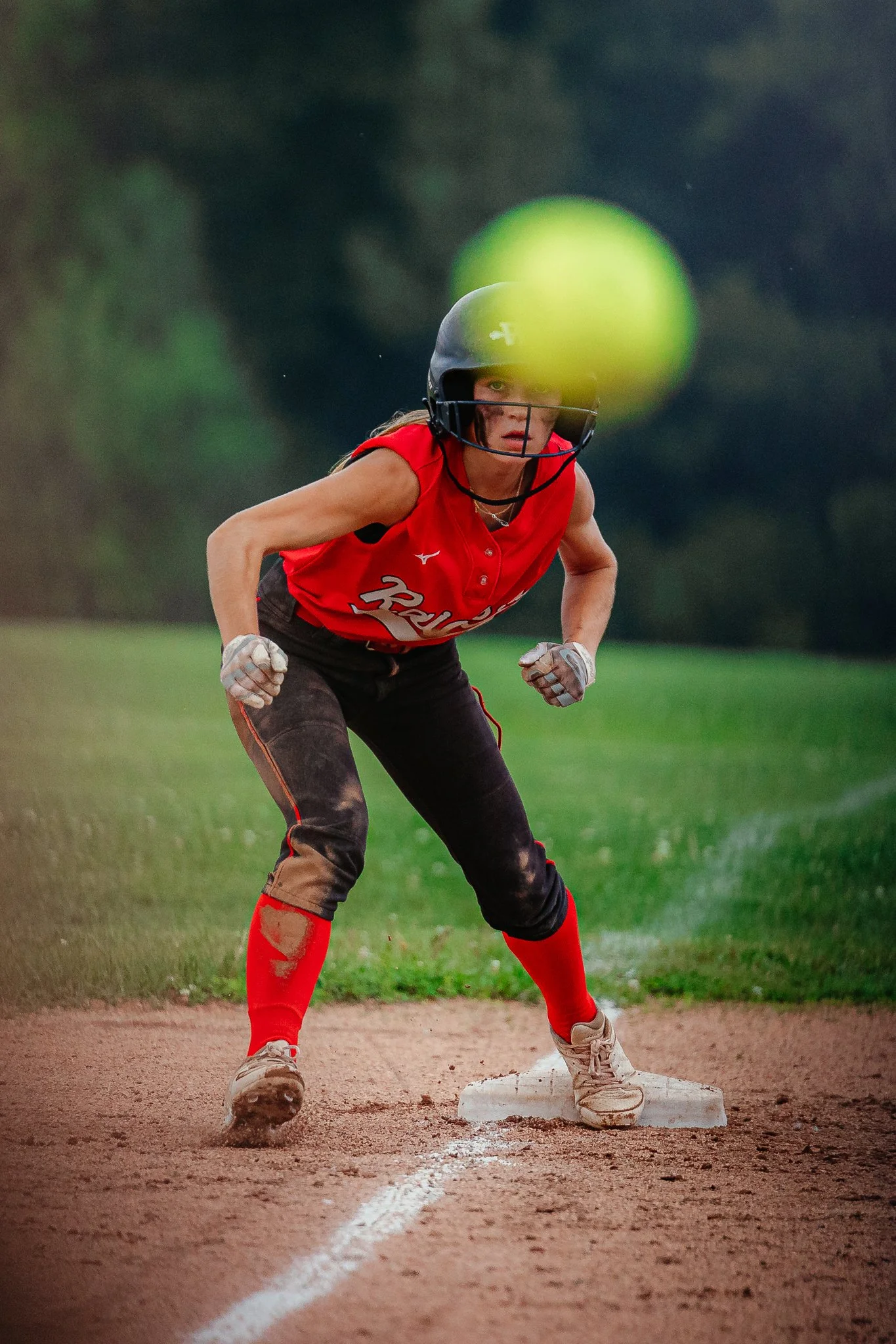 Boston Globe | Hampshire's Kalin Dubay keeps an eye on the ball during a 10-1 win over visiting Frontier in the MIAA Division 4 softball quarterfinals on June 8, 2025.