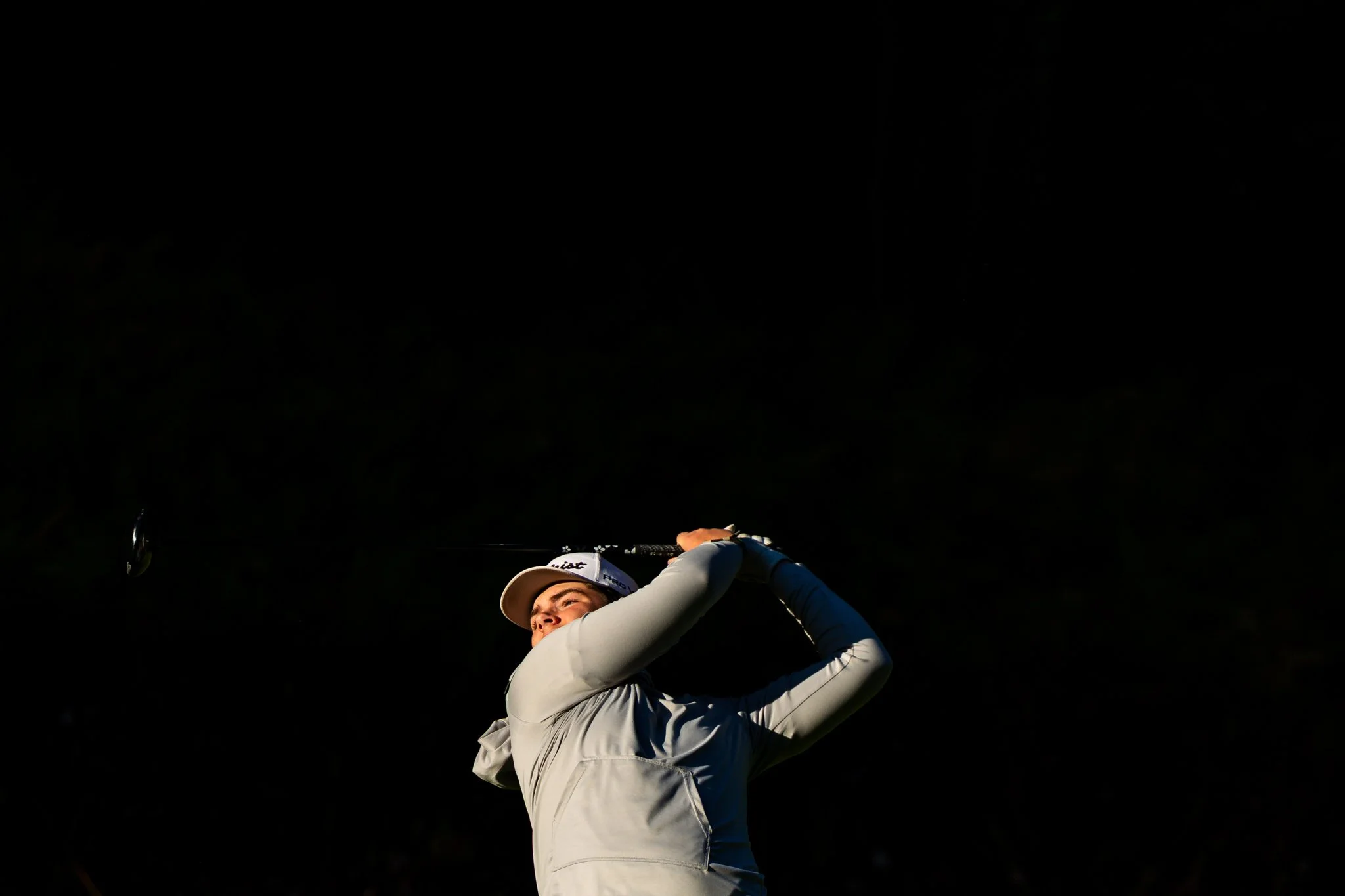 Senior Brayden Fennessy tees off during the match against Southwick on October 7th at Southampton Country Club. 