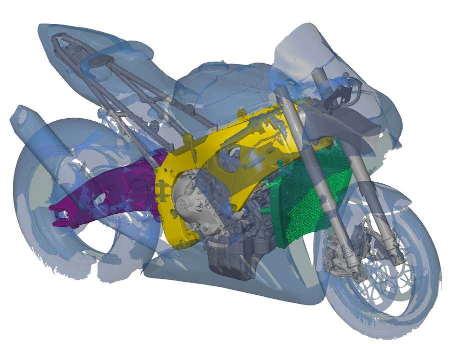 Optimizing electric motorcycles with hand-held 3D scanner