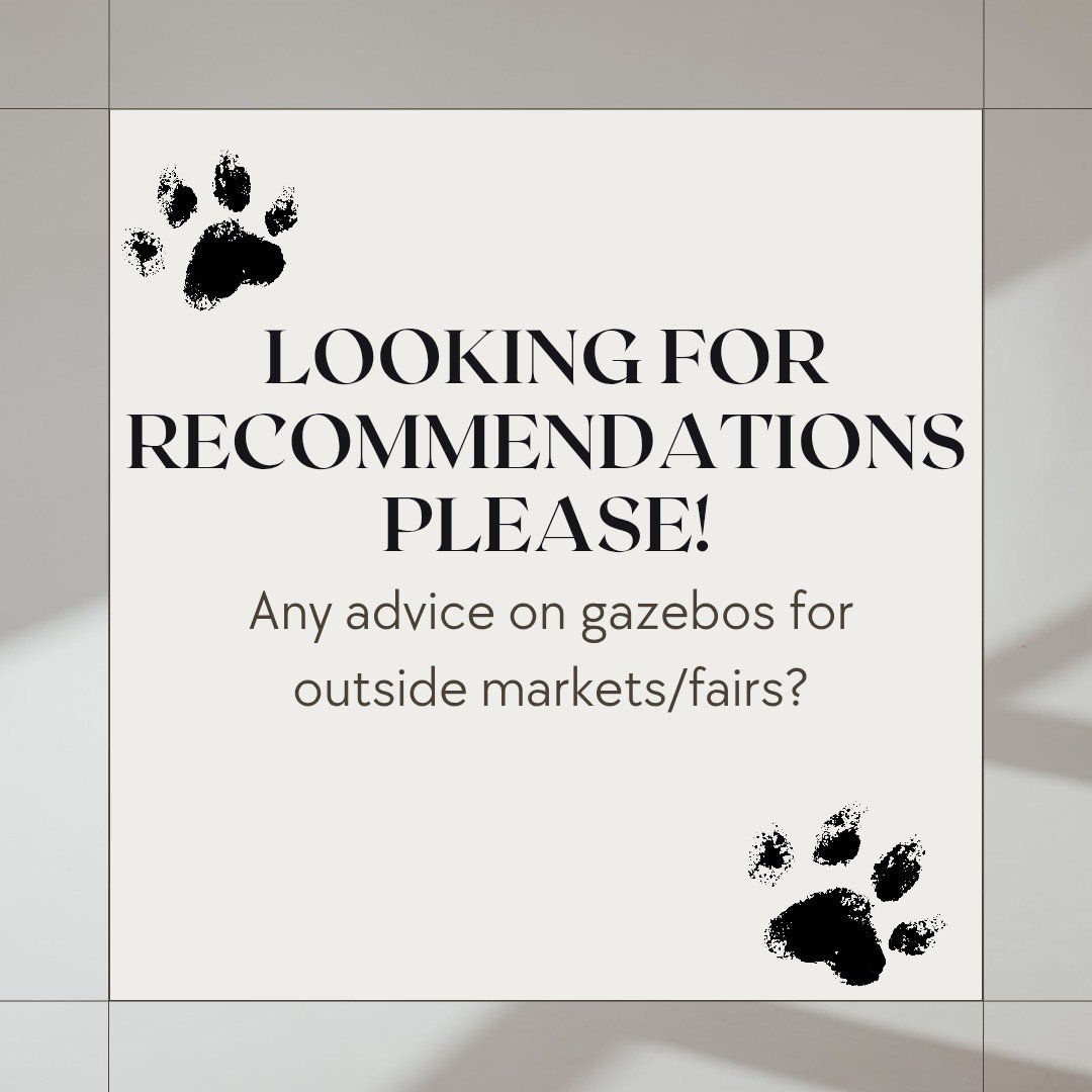 Thinking of upgrading our market setup and would love some gazebo recommendations 👀
Looking for something sturdy, practical and easy enough to put up for fairs &amp; outdoor markets 🐾☀️

Bonus points if it survives Scottish weather 😂 (well the usu