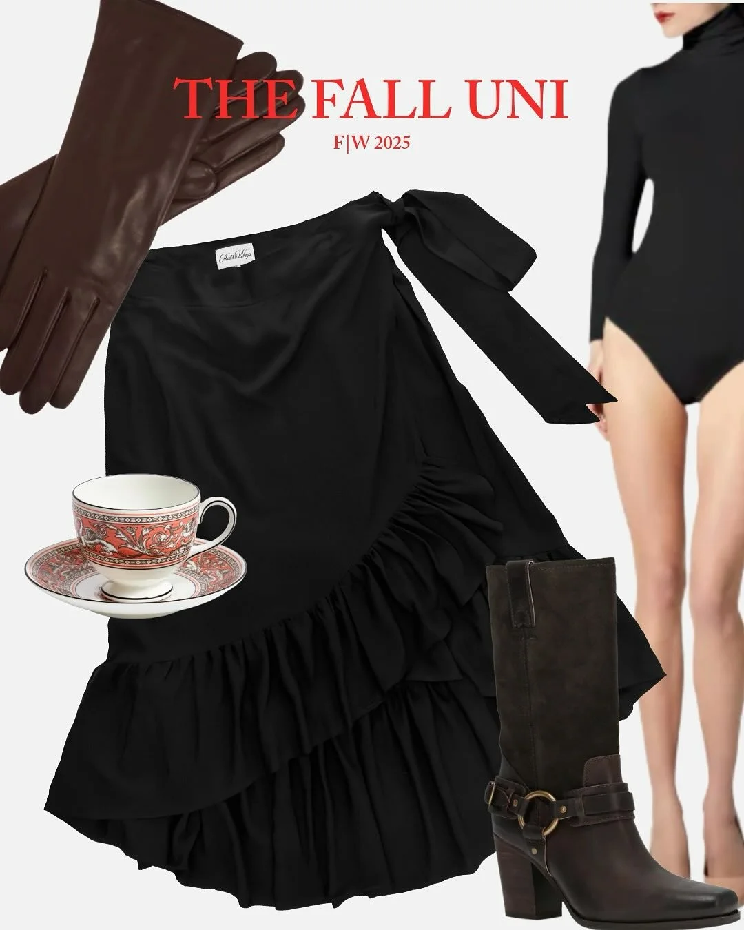 The Fall Uni, featuring The Signature Wrap Skirt in Noir. 

Think: cozy textures, rich hues, indulgent rituals, and your forever skirt. 

Visit our website to shop (link in profile)! 

#thatsawrap💃