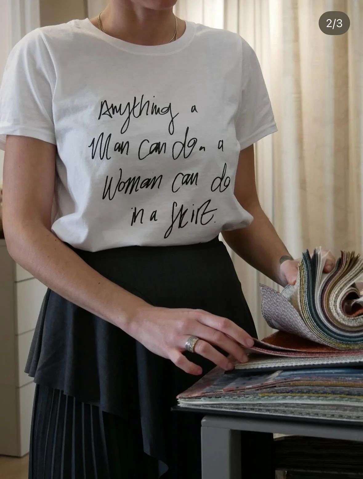 @sarahbaderna in our Motto T-Shirt. Building a brand that we believe in with support, partnership and feedback from women whom we respect and truly enjoy working with is what keeps us going and what makes our products exceptional. 🤍 

#thatsawrap💃