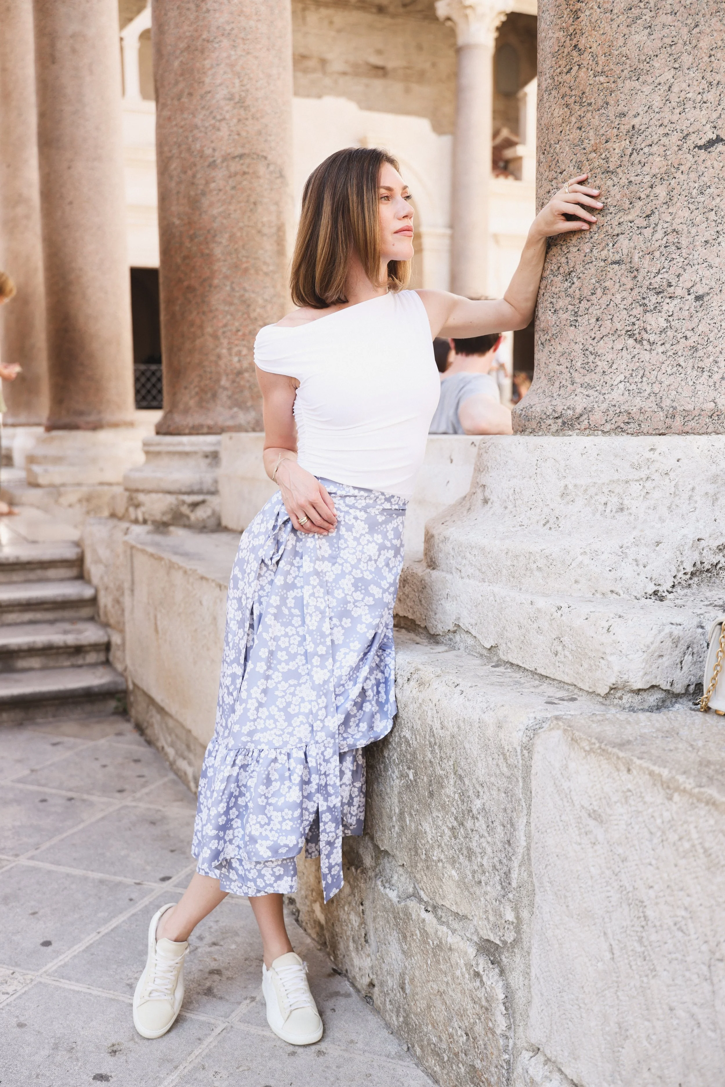 Forget-Me-Not Wrap Skirt — Baby Blue