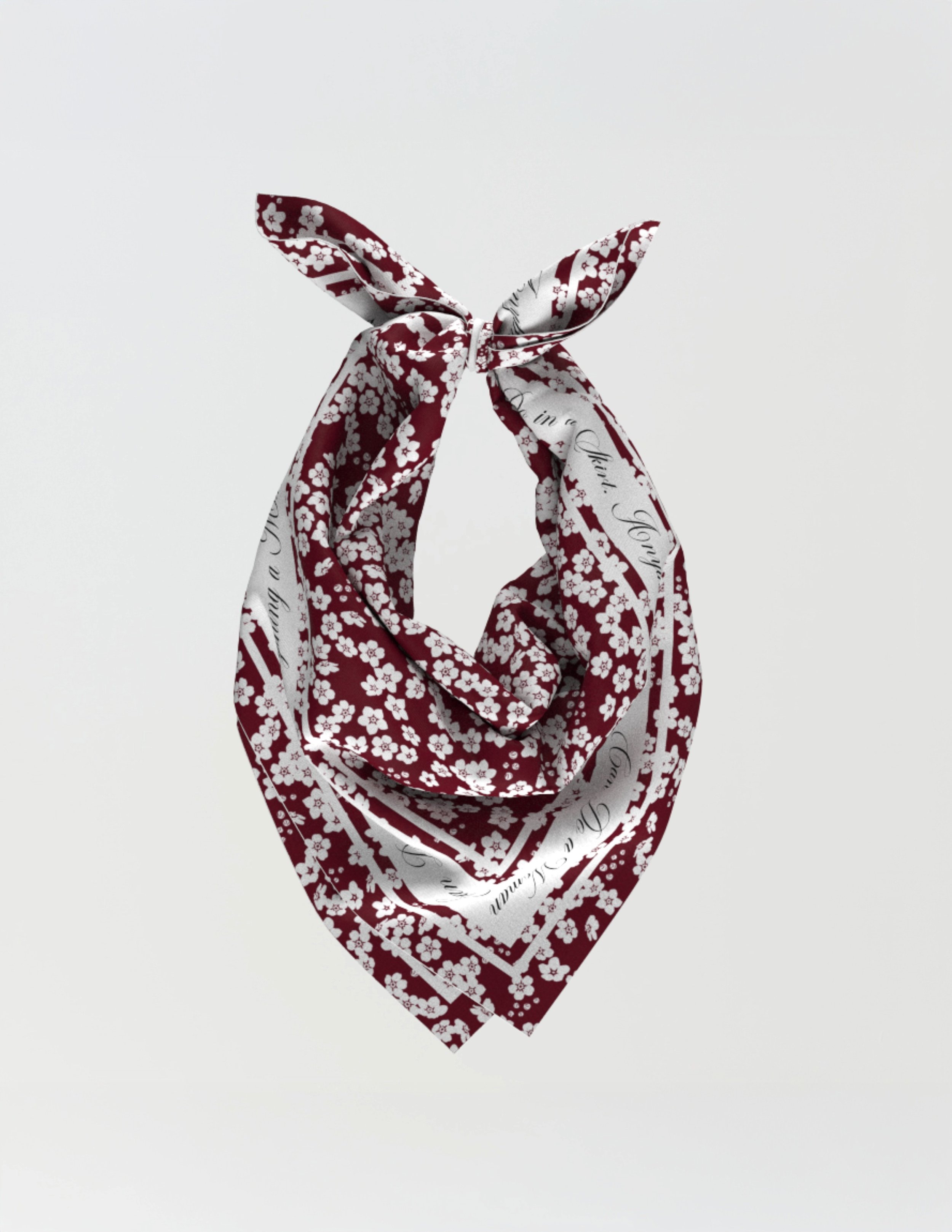 Forget-Me-Not Scarf — Red Wine