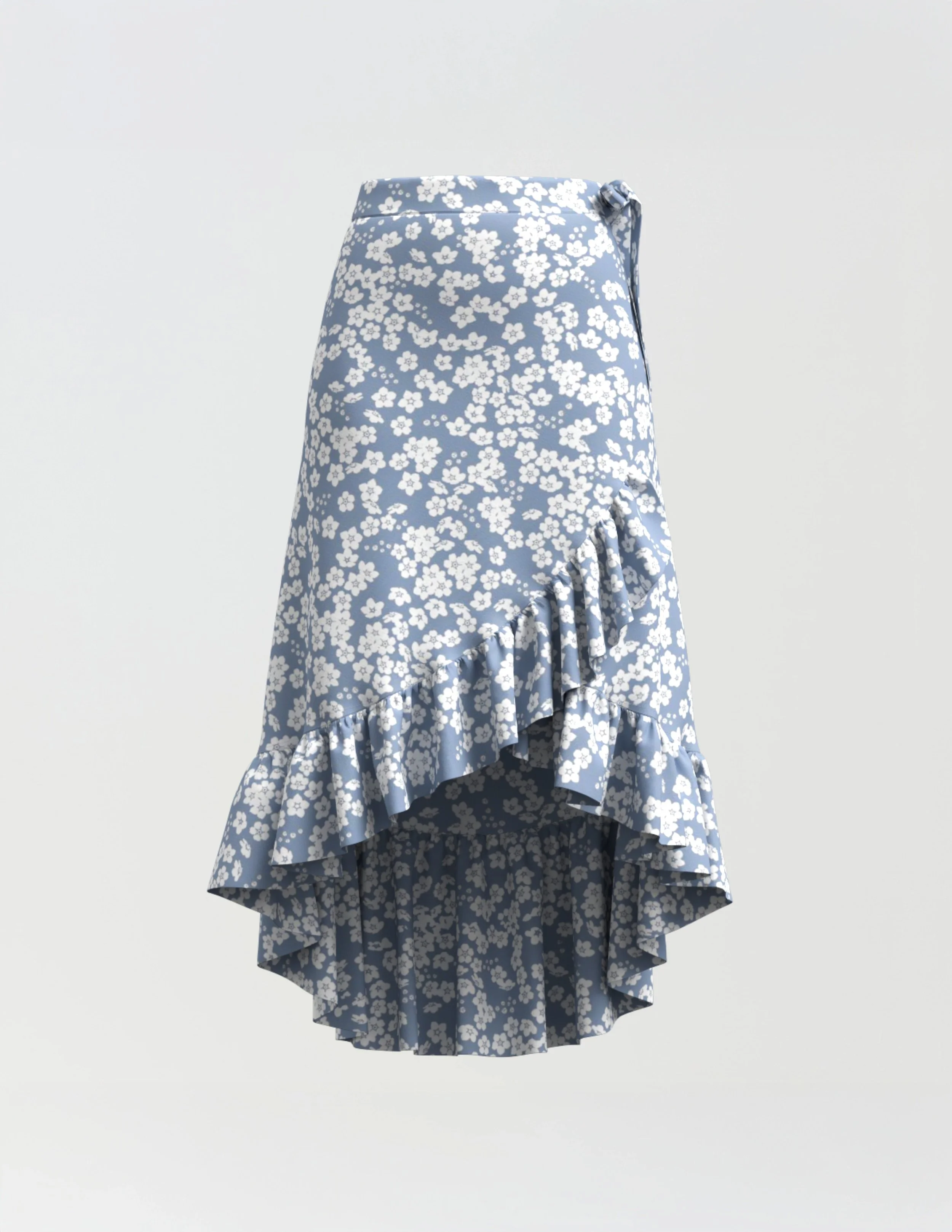 Forget-Me-Not Wrap Skirt — Baby Blue