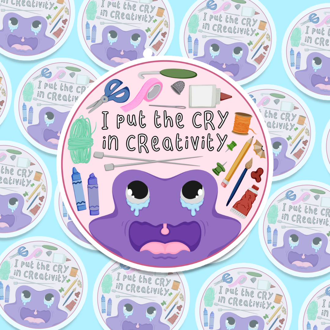 cry create sticker .png