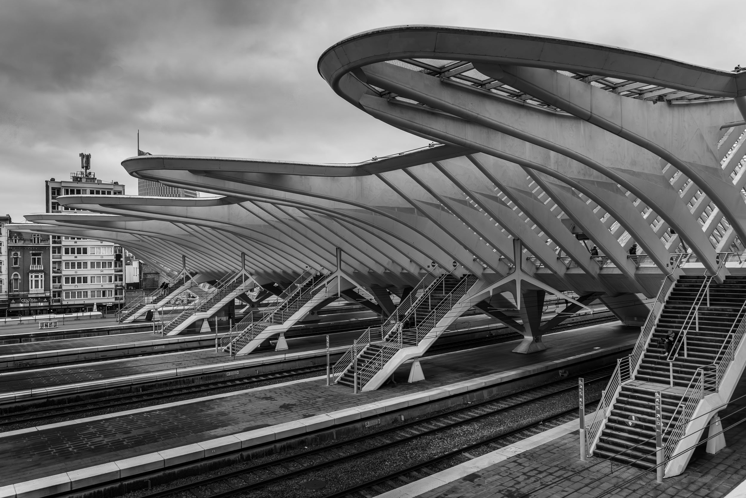 Human in geometry , fine art black & white photography