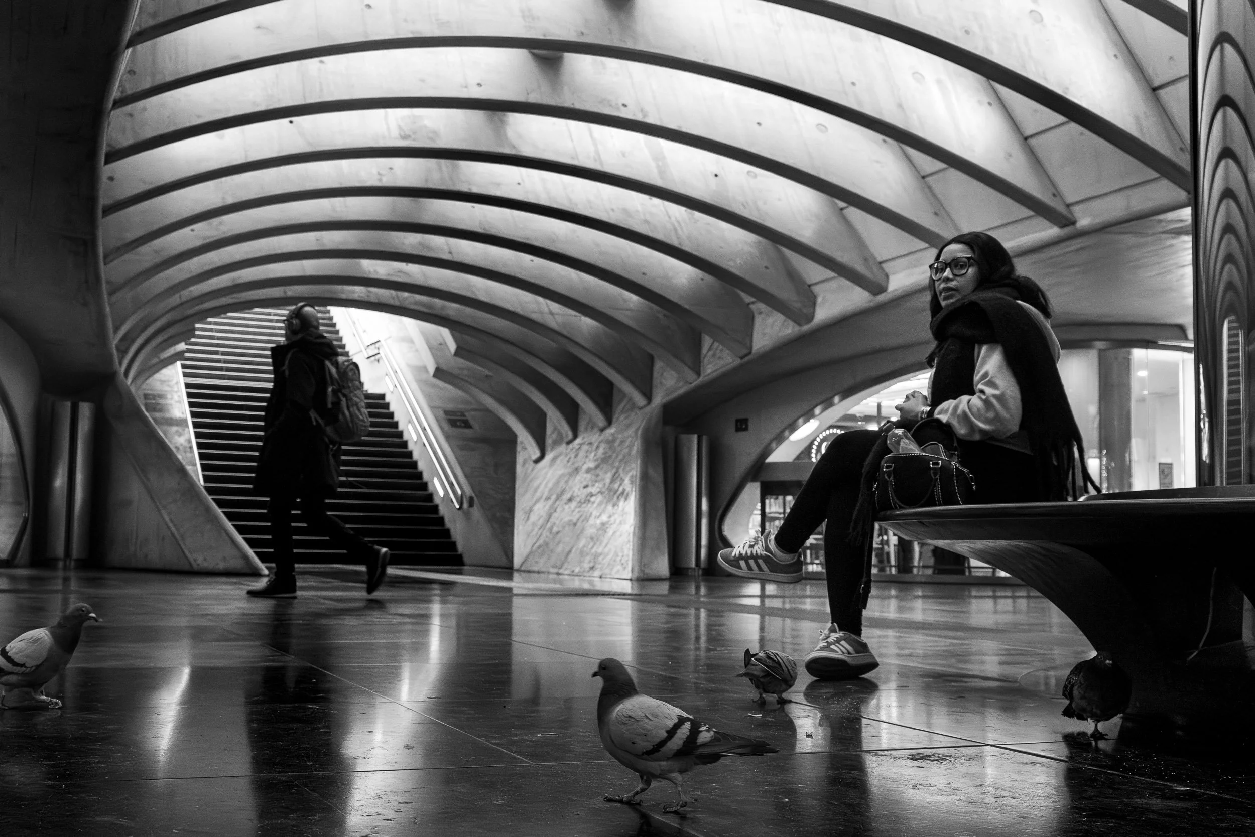 Human in geometry , fine art black & white photography