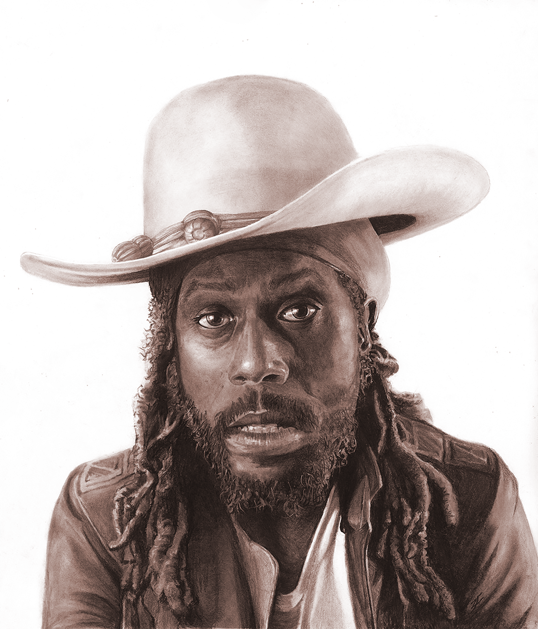 Juanted - Original Charcoal Illustration