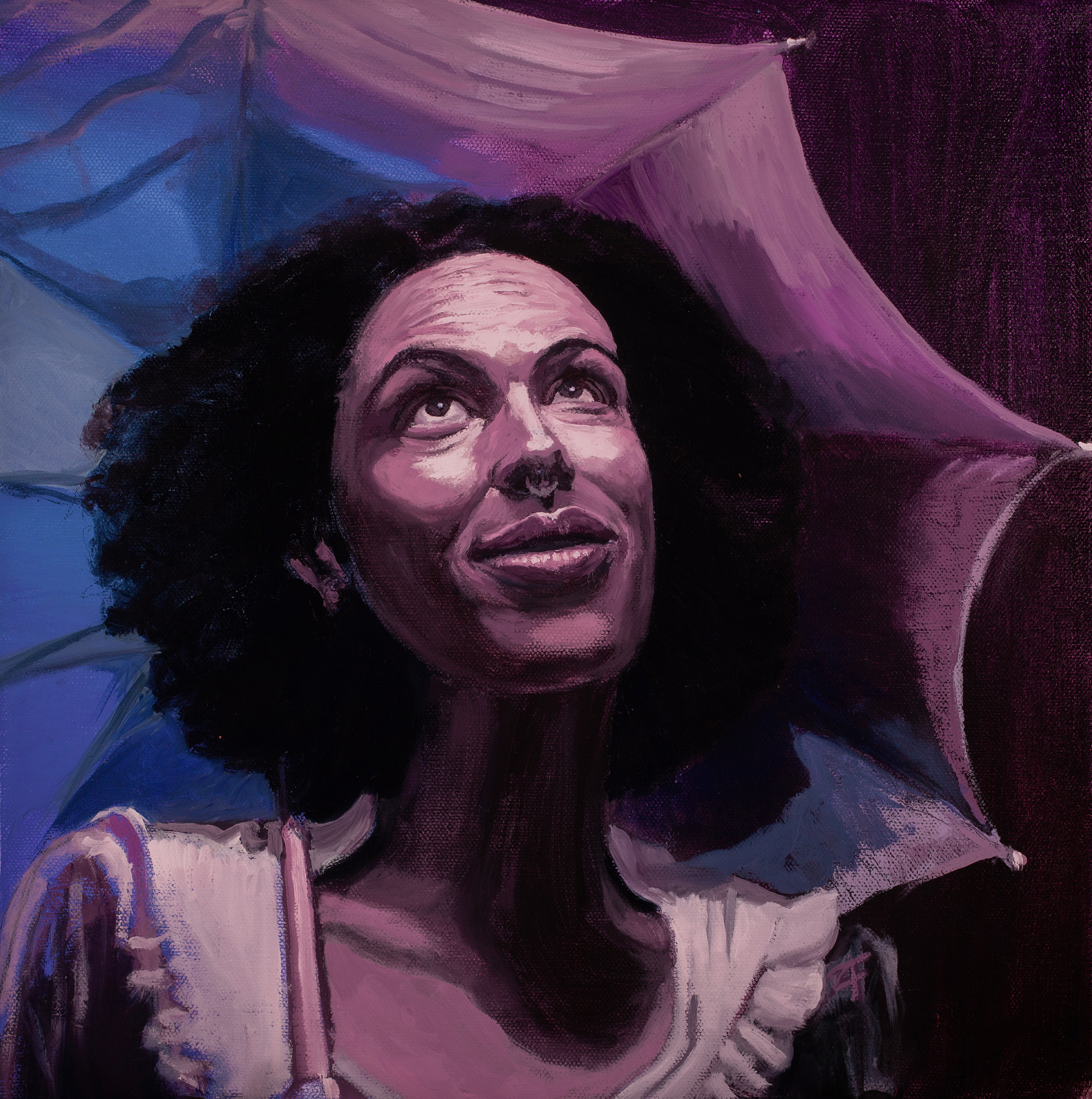 EXT - CARIBBEAN ISLANDS

ANGLE ON WOMAN, facing Yrrah. She has curly black hair, curves, and smiles at Yrrah.

ANGLE ON YRRAH hiding in a tree, grinning, and dropping flower petals in front of his lover as she walks along a sandy trail near the beach