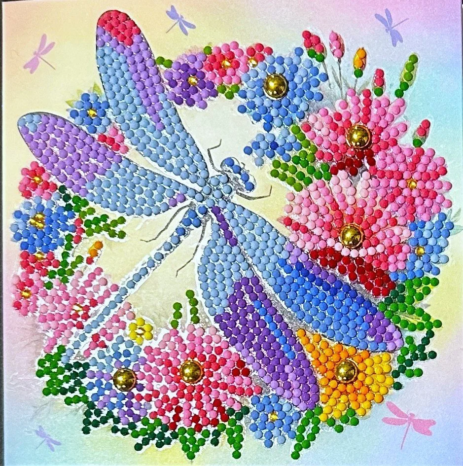 Dragonfly  and Flowers
