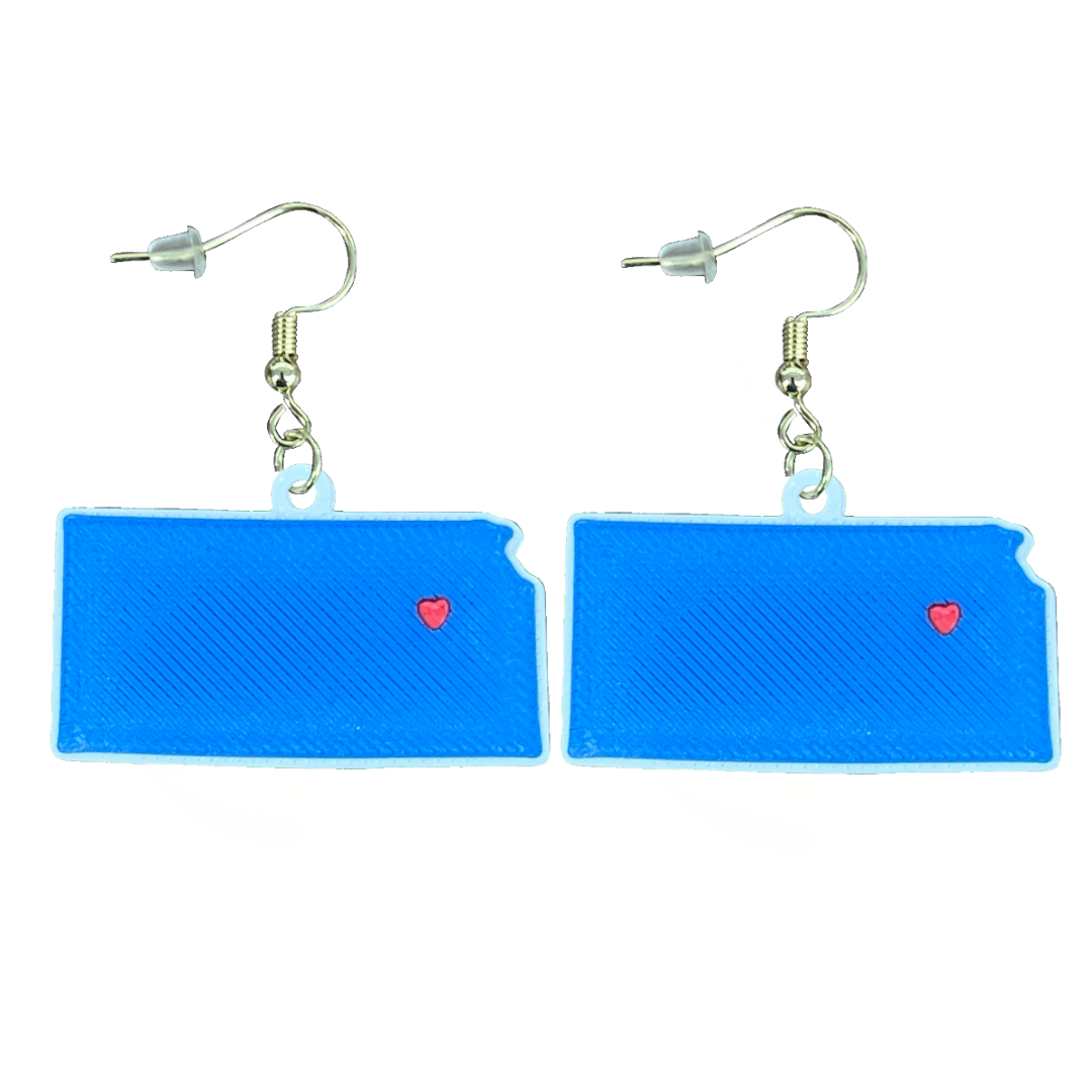 Kansas Heart Earrings