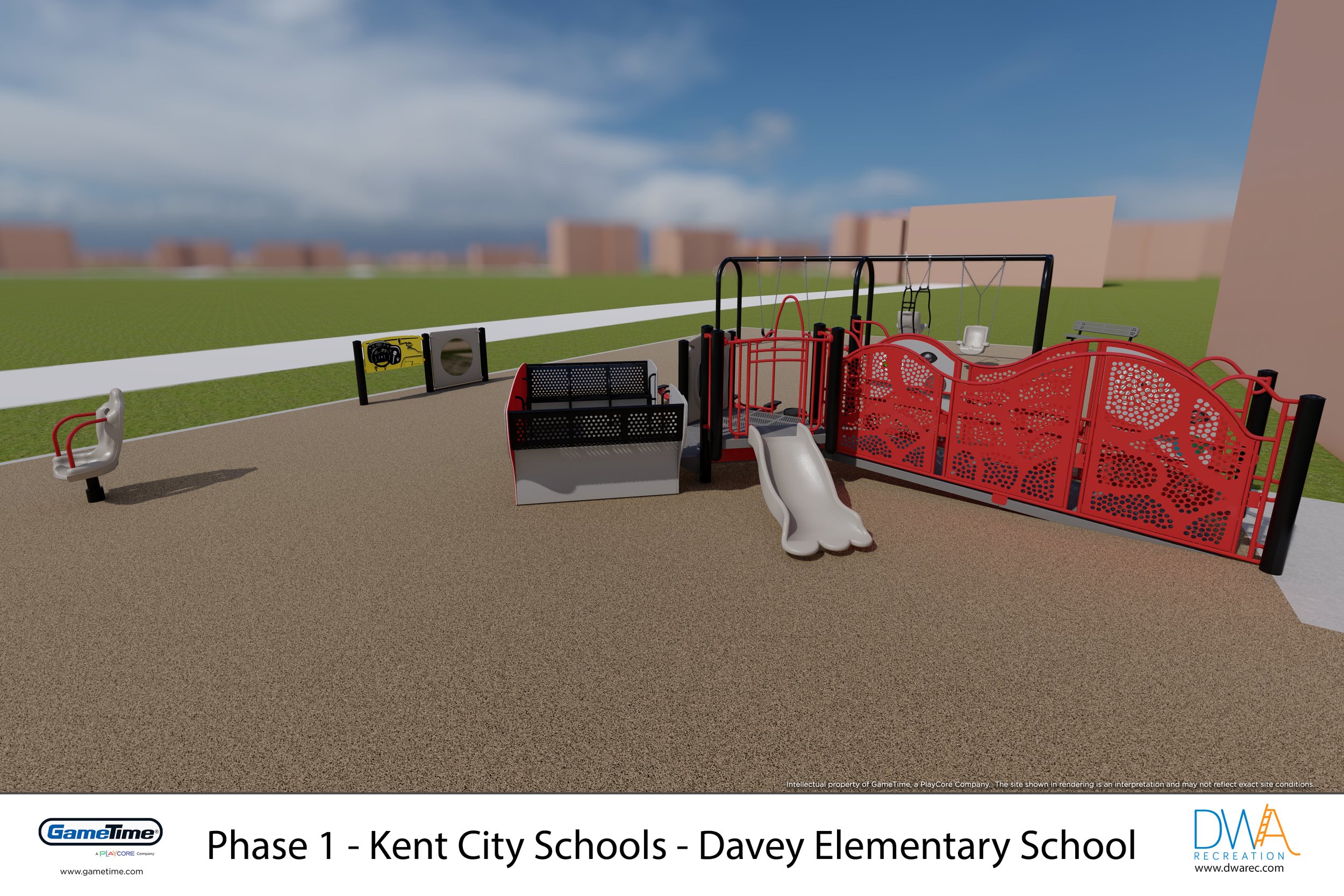 Phase 1 - 3D Rendering - (View 5) - Kent City Schools - Davey Elementary School - 2024 Playground.jpg