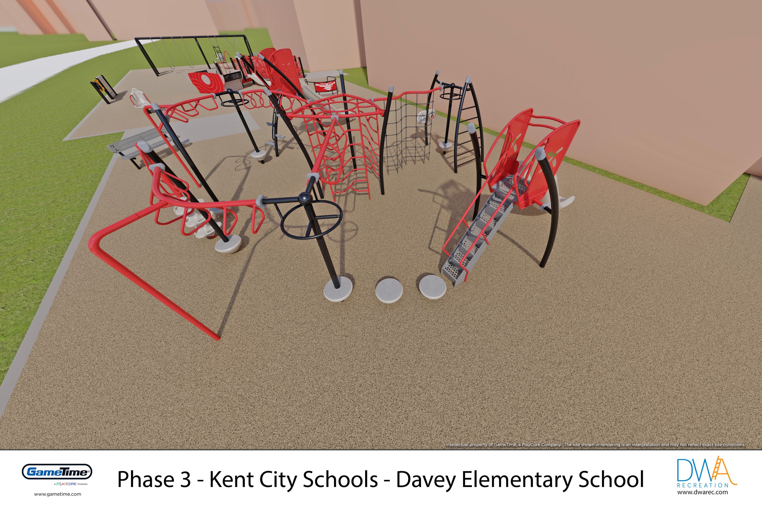 Phase 3 - 3D Rendering - (View 14) - Kent City Schools - Davey Elementary School - 2024 Playground.jpg