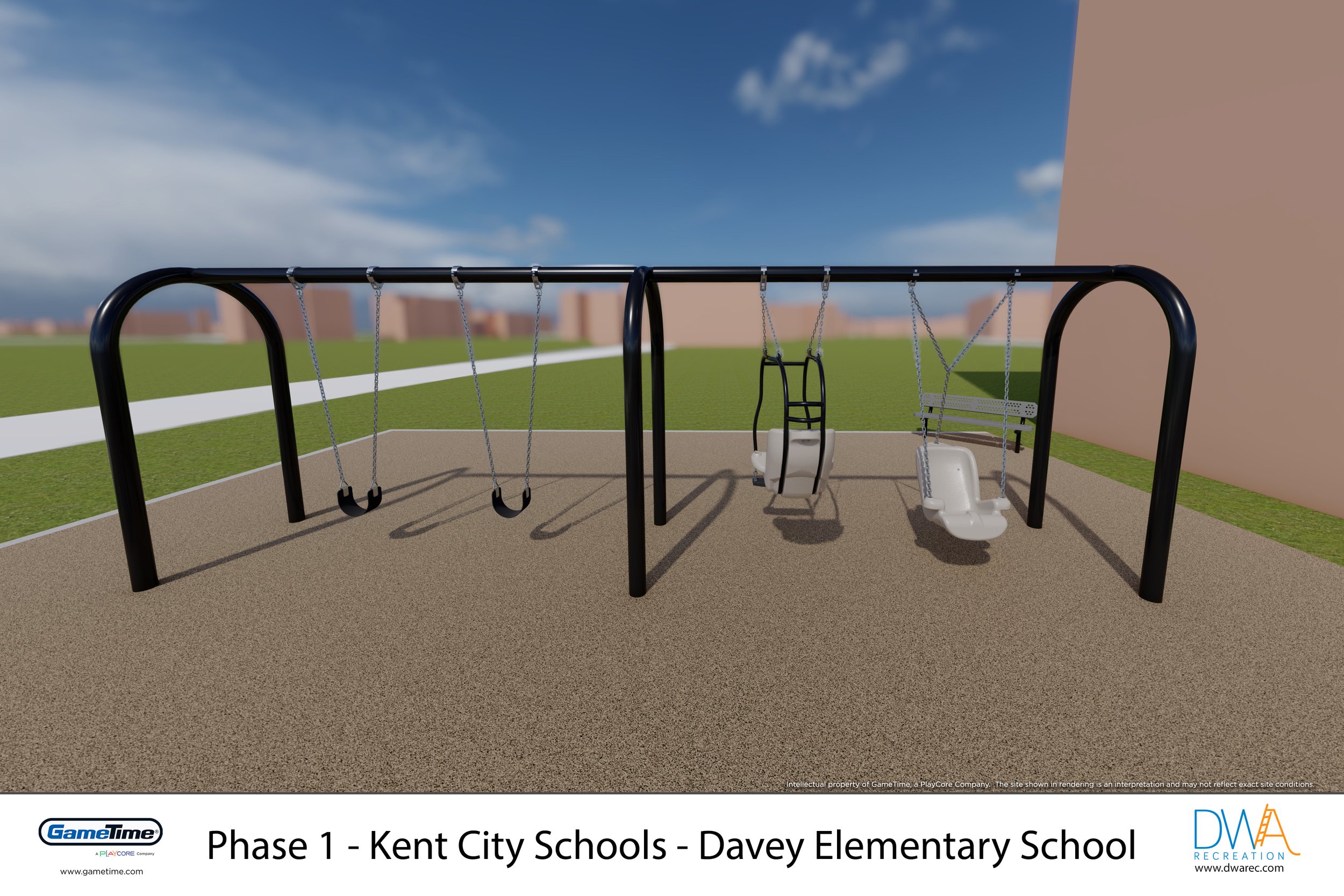 Phase 1 - 3D Rendering - (View 9) - Kent City Schools - Davey Elementary School - 2024 Playground.jpg