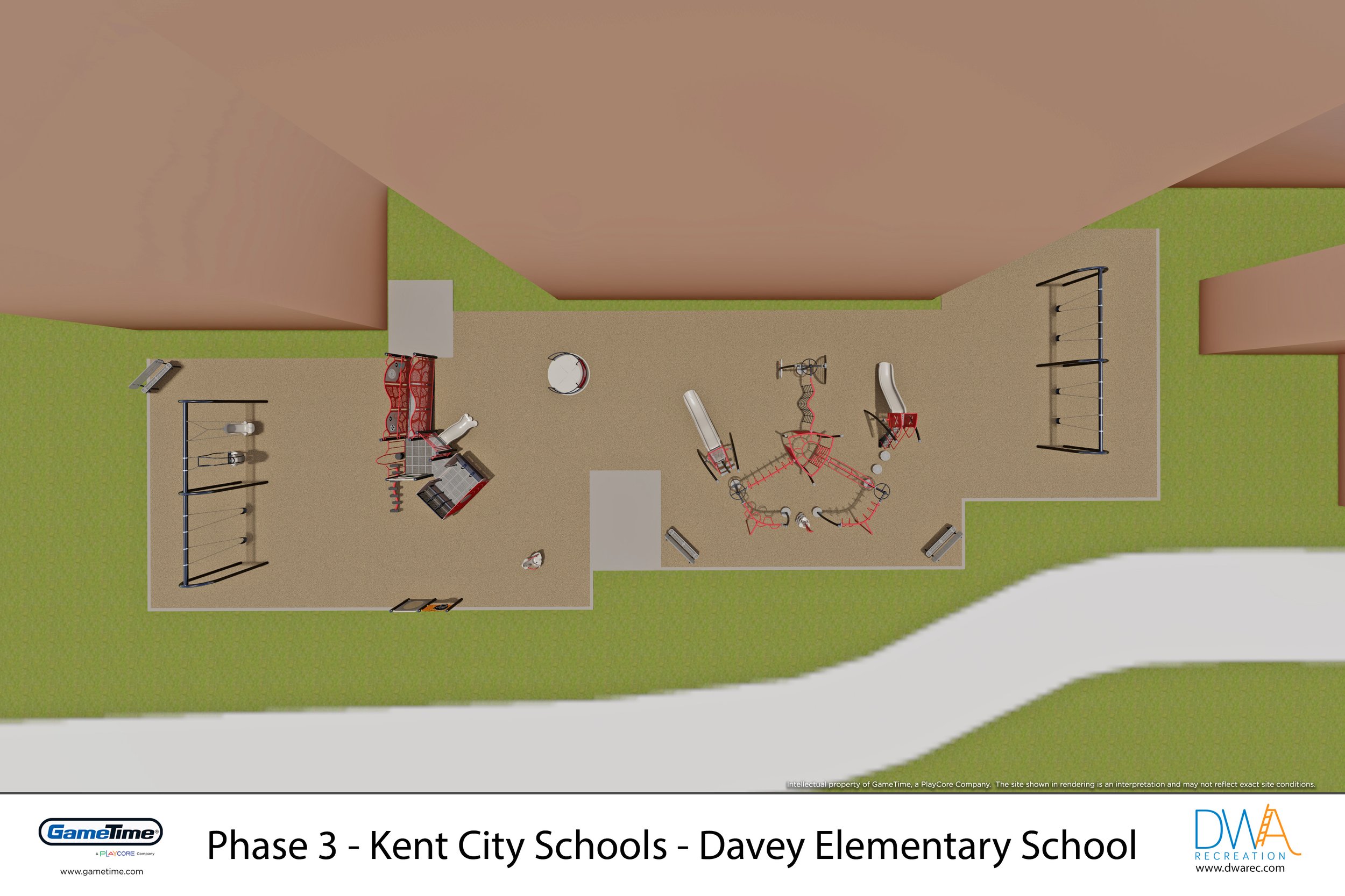 Phase 3 - 3D Rendering - (View 17) - Kent City Schools - Davey Elementary School - 2024 Playground.jpg