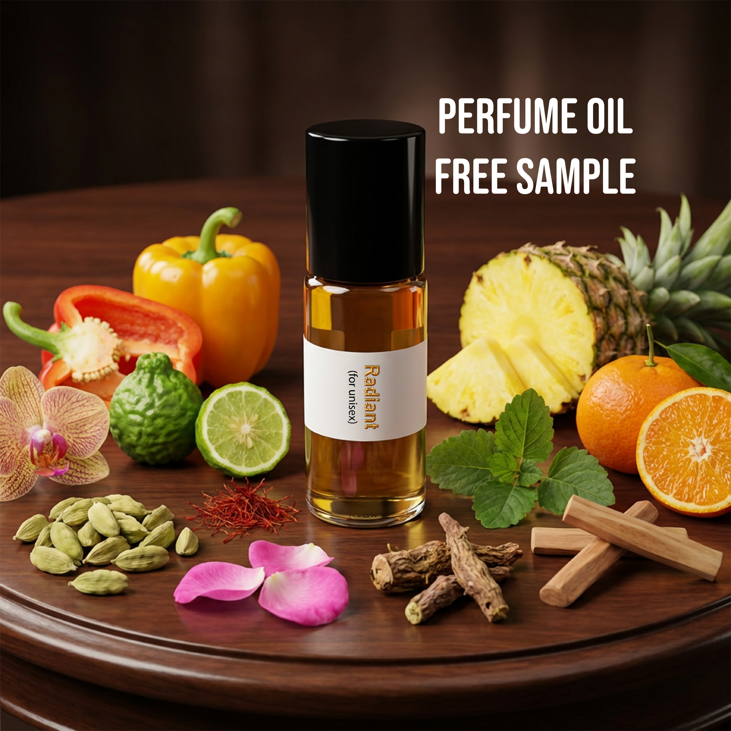 RADIANT - ADDED TO YOUR CART AUTOMATICALLY, Try your complimentary ZAID sample before unboxing your full-size bottle.
