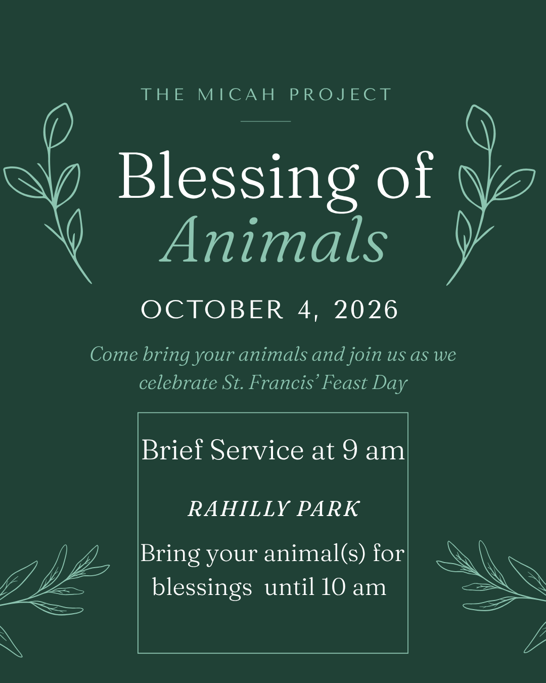 Blessing of Animals