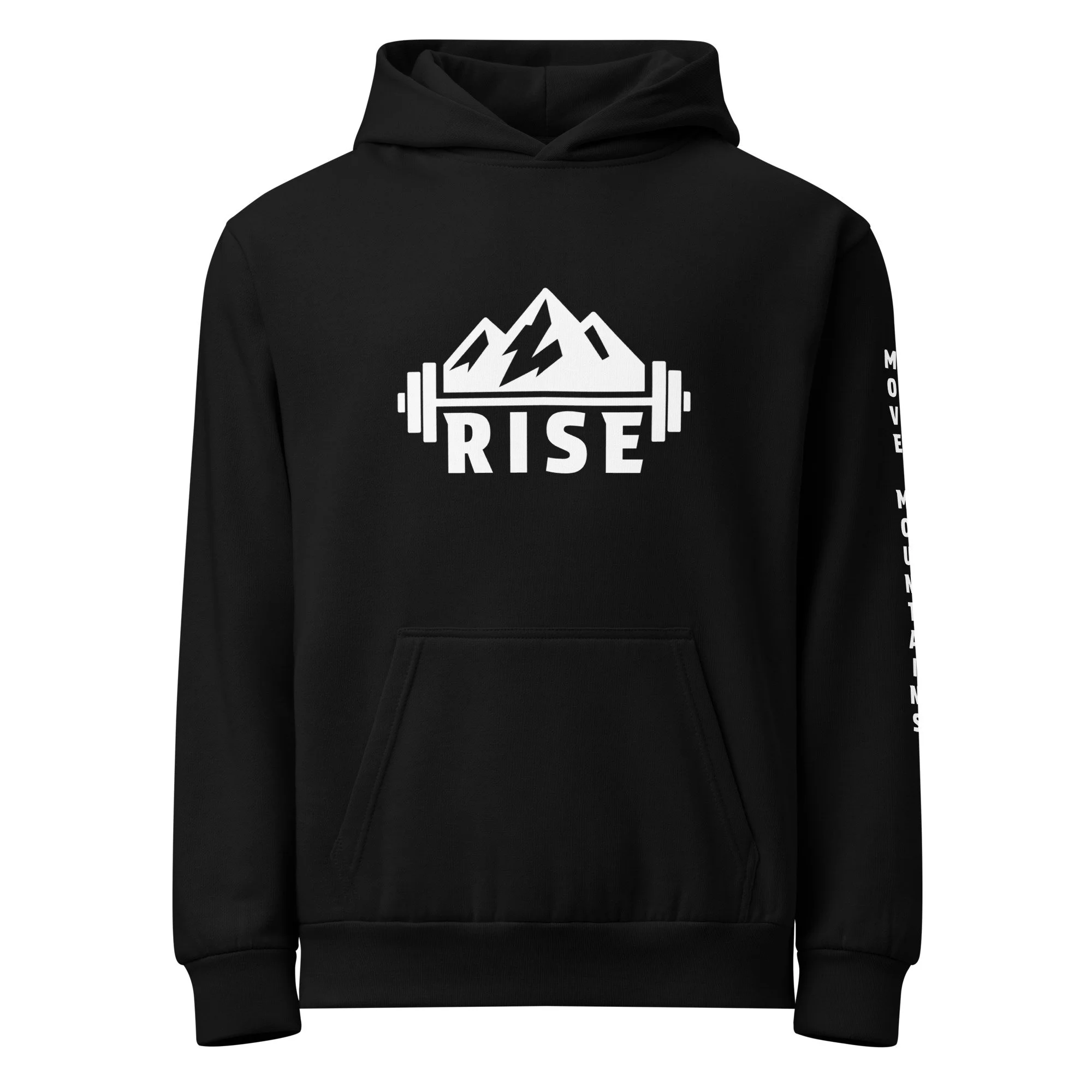 RISE Garment Dyed Hoodie (Mountains + Barbell)