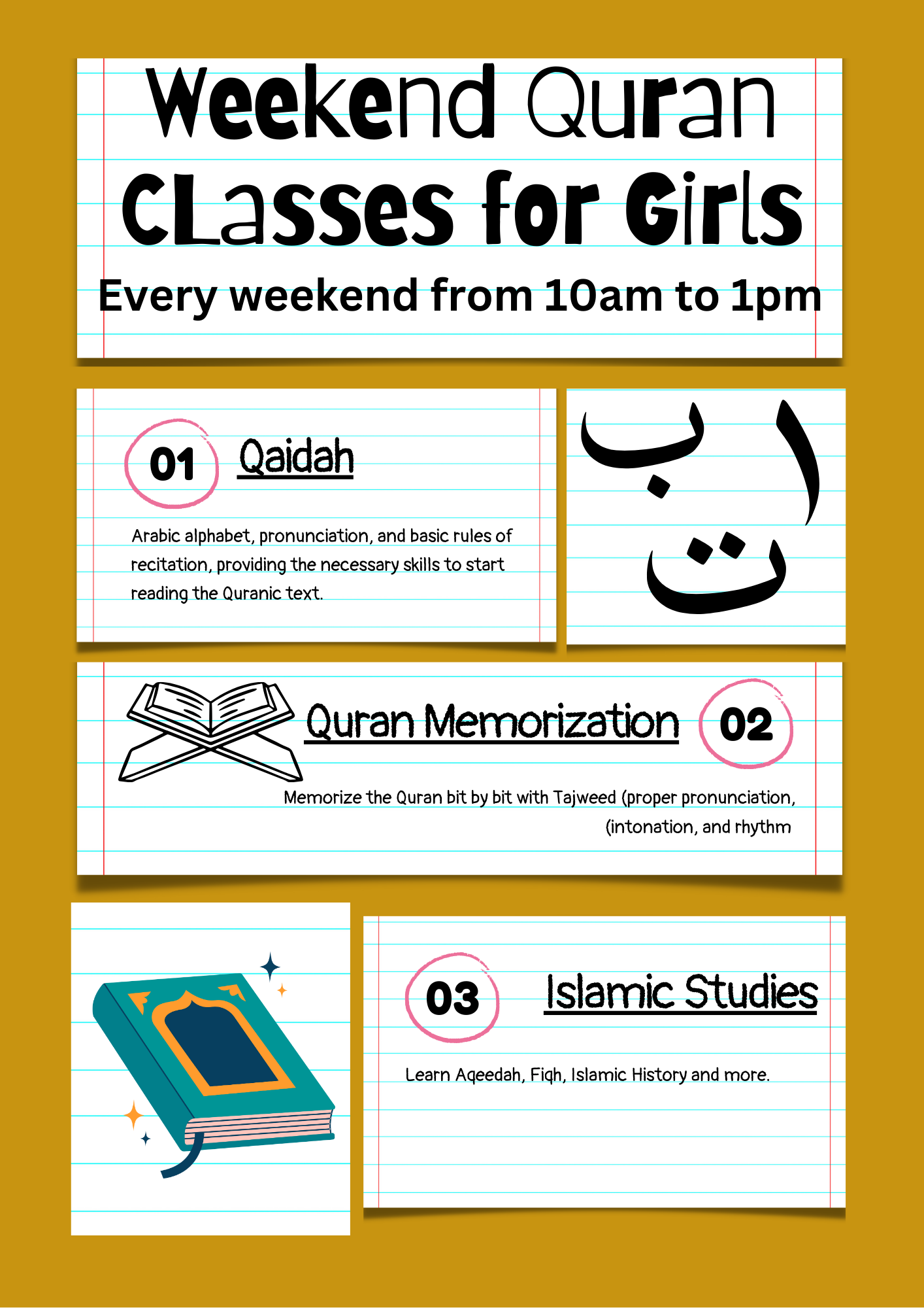 Weekend Quran Class — Al Fawz Islamic School of America