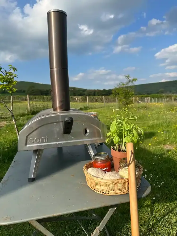 Glamping with pizza oven