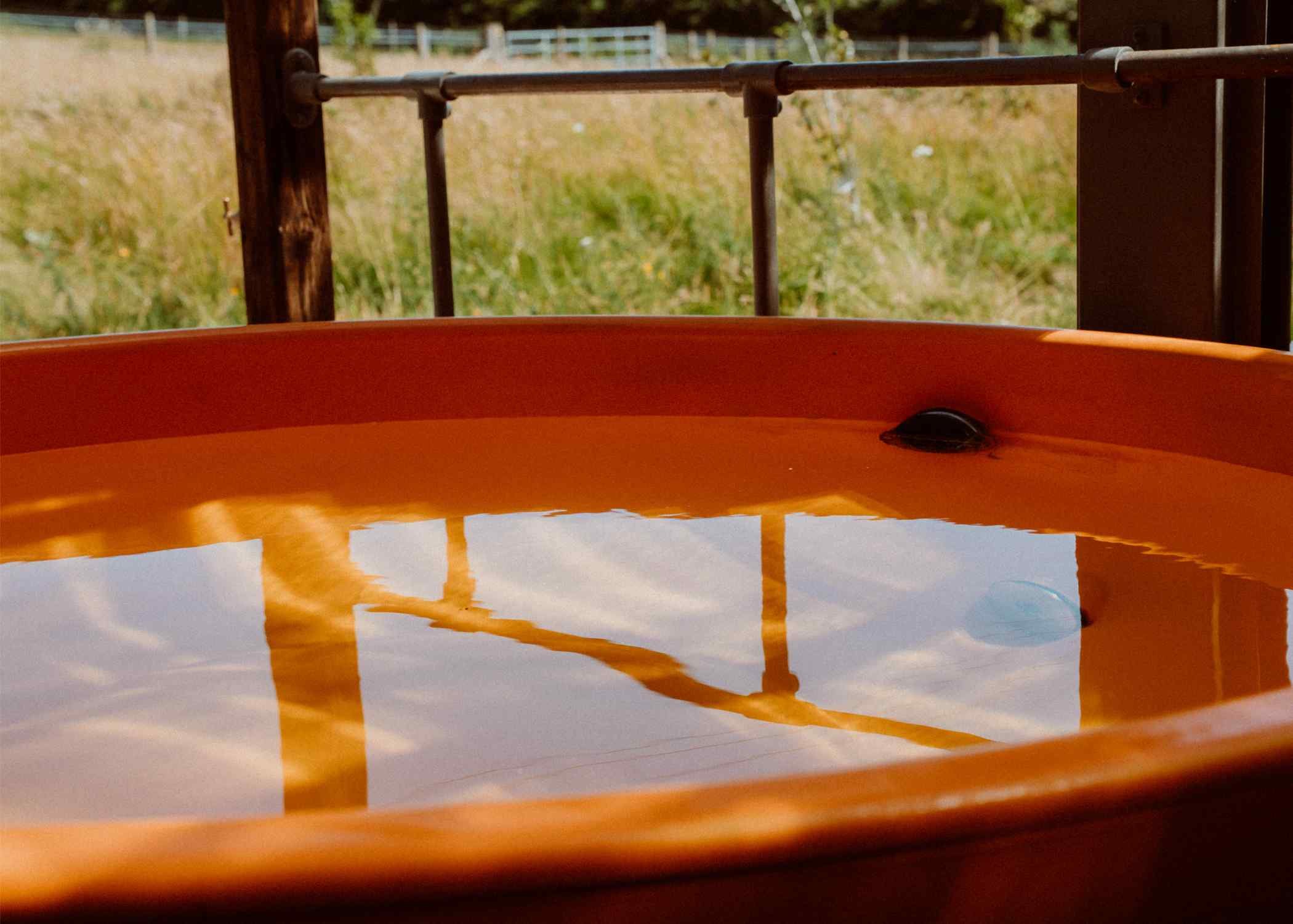 Luxury glamping off grid with hot tub