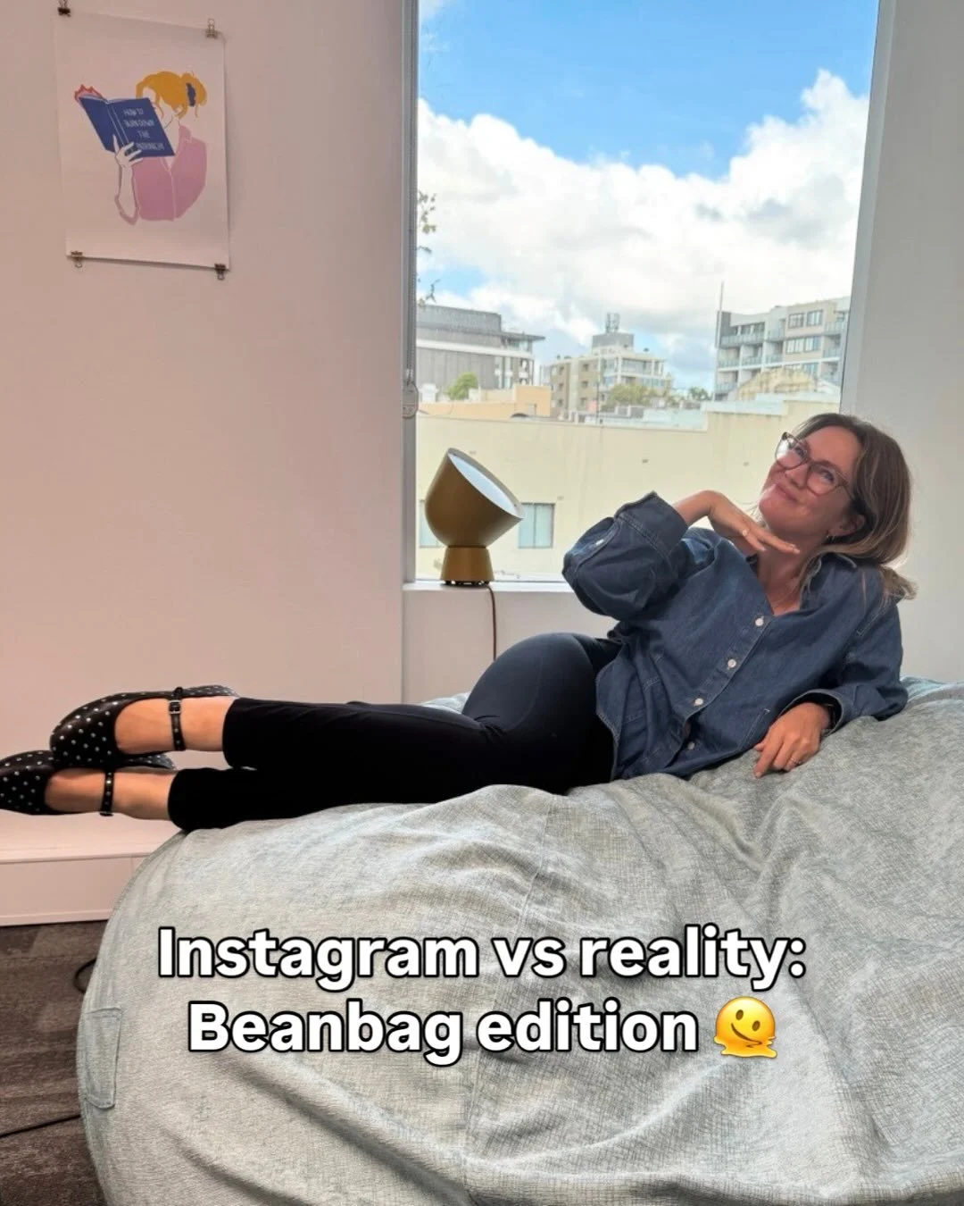 When you&rsquo;re trying to serve office chic and reality hits 😅 Which slide do you feel like this Monday arvo?