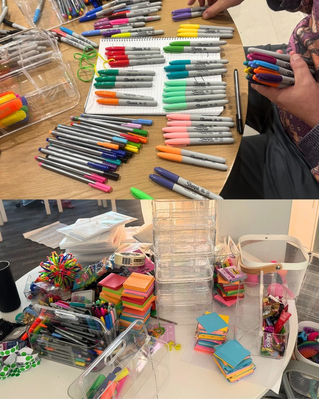 Ever wondered what goes into an Inkfield workshop? Introducing... our 3 stages of a successful workshop 🤩

Stage 1: The prep. Colour-coordinating markers, endless piles of post-its, and somehow trying to fit everything into one trolley.

Stage 2 : T