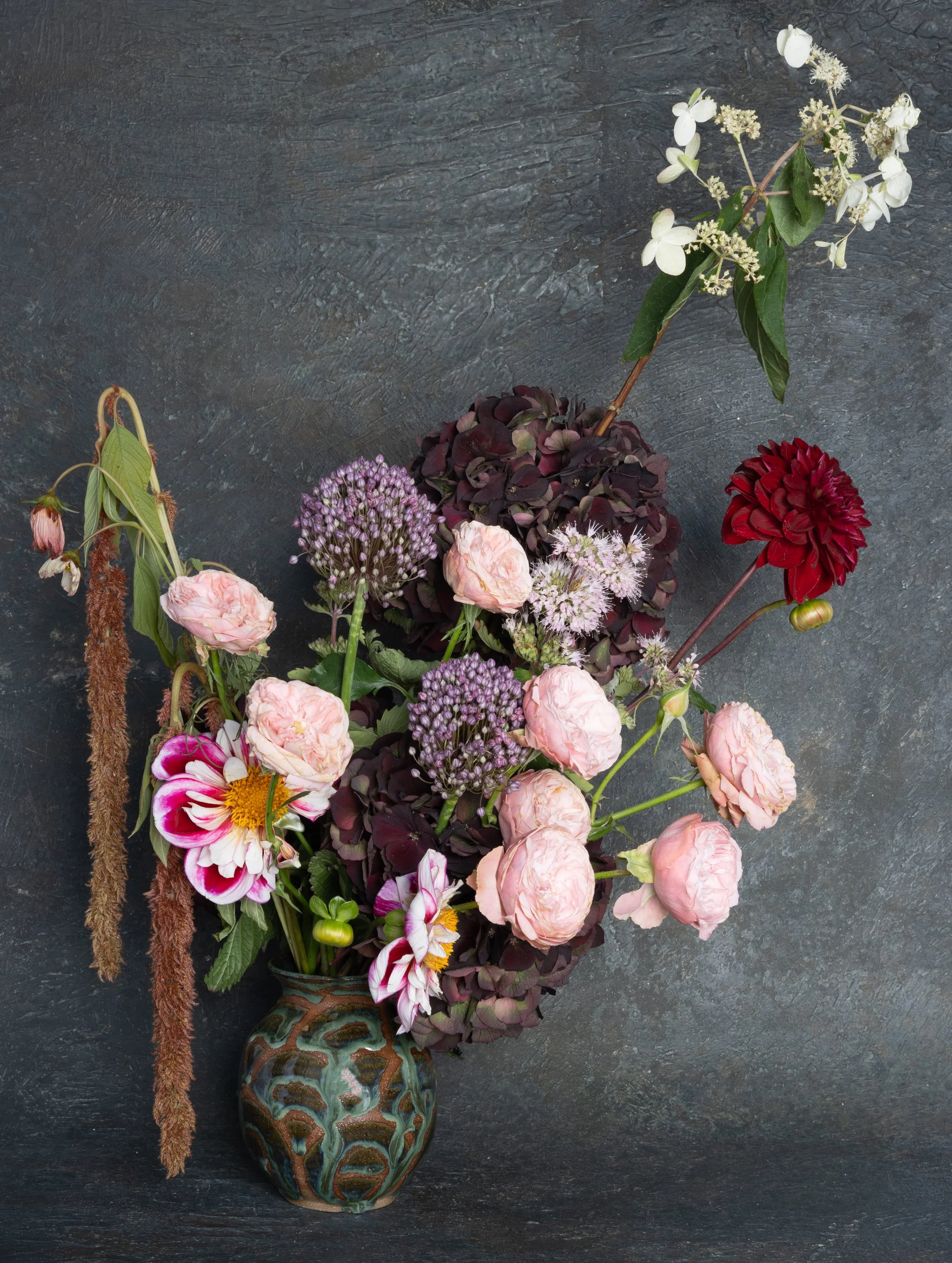 Pottery: Leish La Pots | Floral Design: Rococo Floral Co.