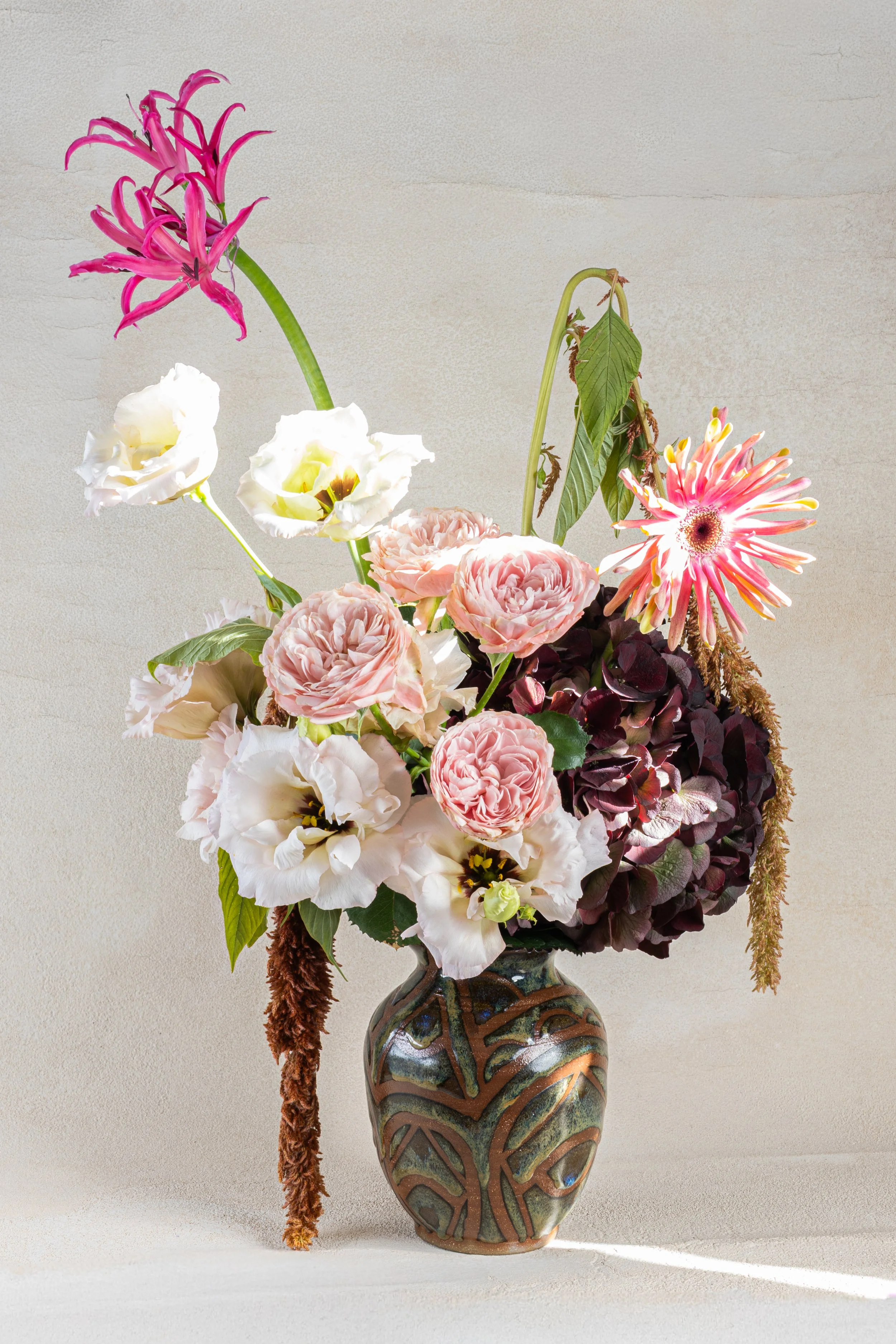 Pottery: Leish La Pots | Floral Design: Rococo Floral Co.