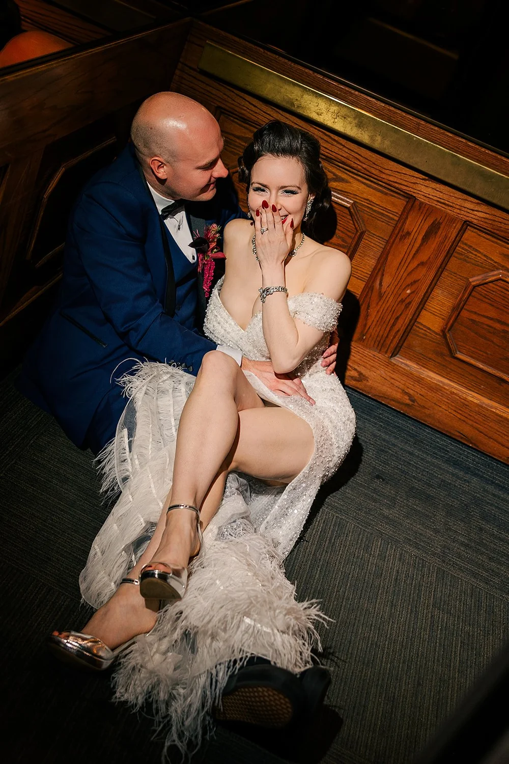 Close editorial wedding moment