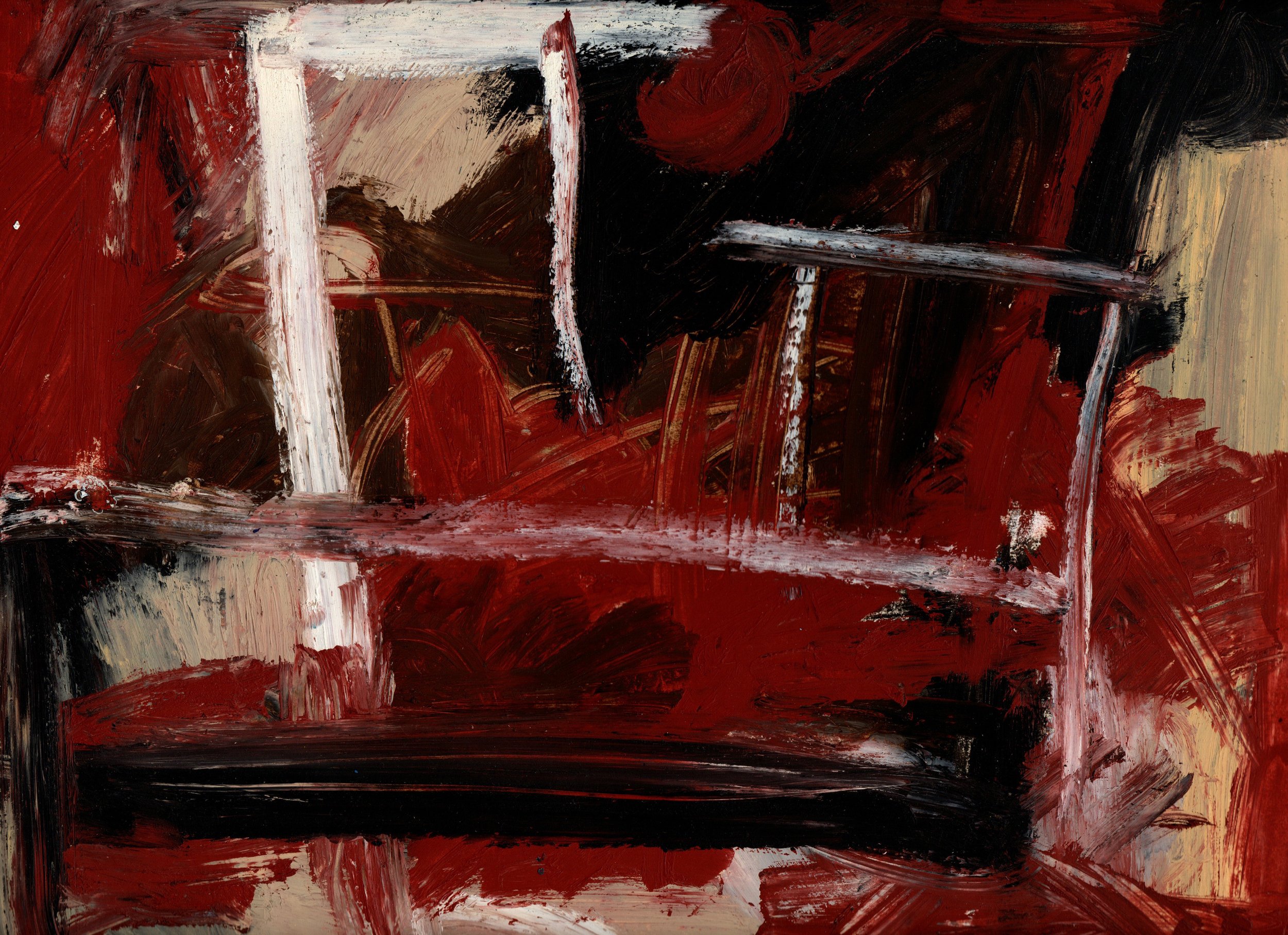 Untitled 7. Oil stick on paper, 12" × 9" (30.48 × 22.86 cm)