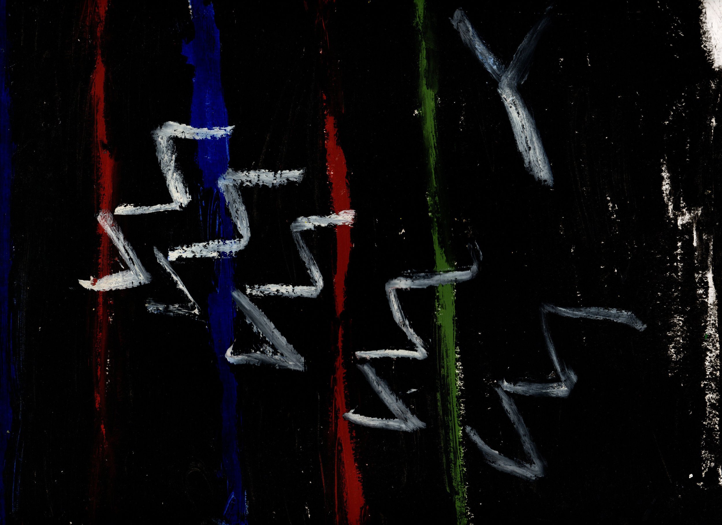 Untitled 9. Oil stick on paper, 12" × 9" (30.48 × 22.86 cm)