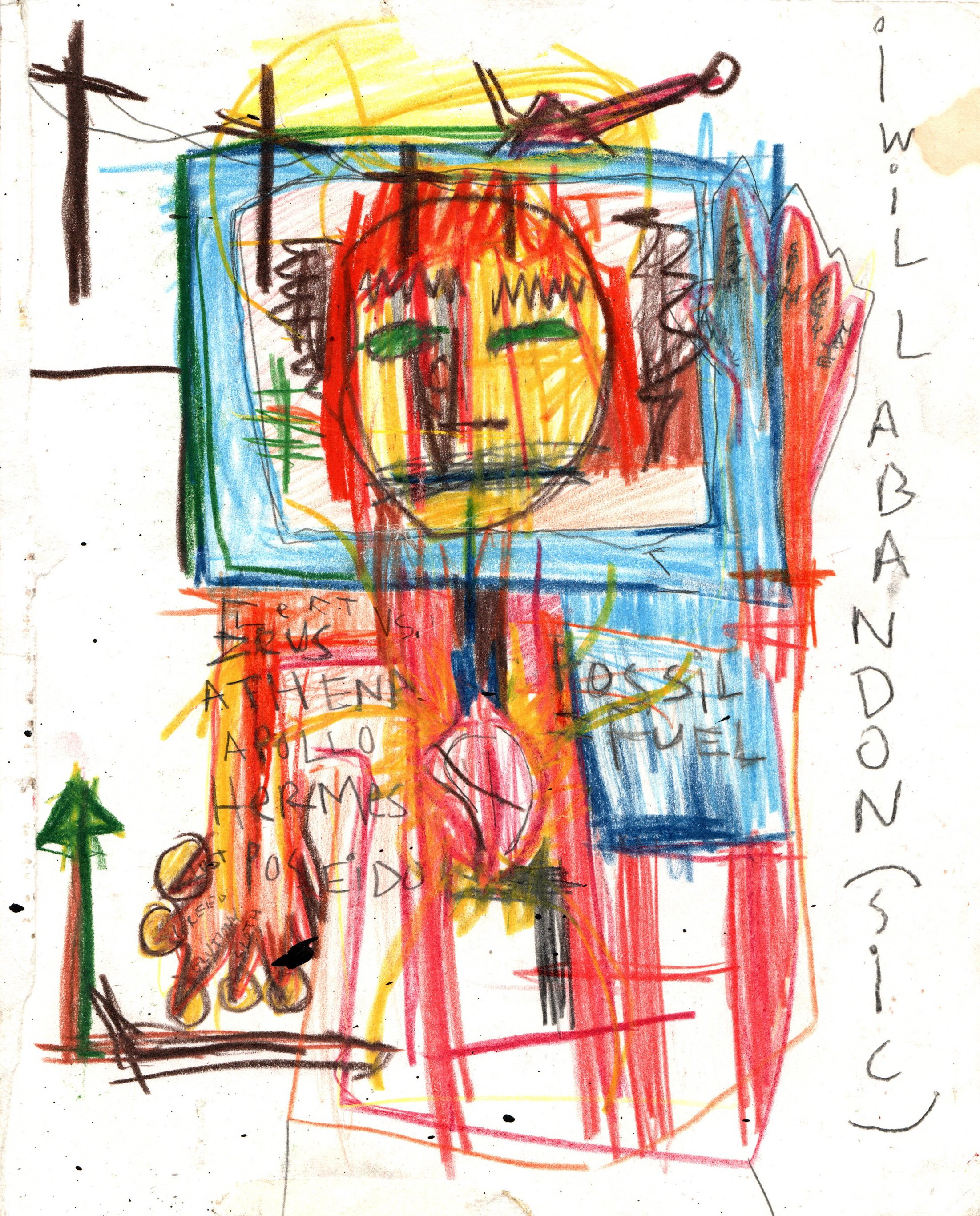 i will abandon. Colored pencil on paper, 7" × 9" (17.78 × 22.86 cm)