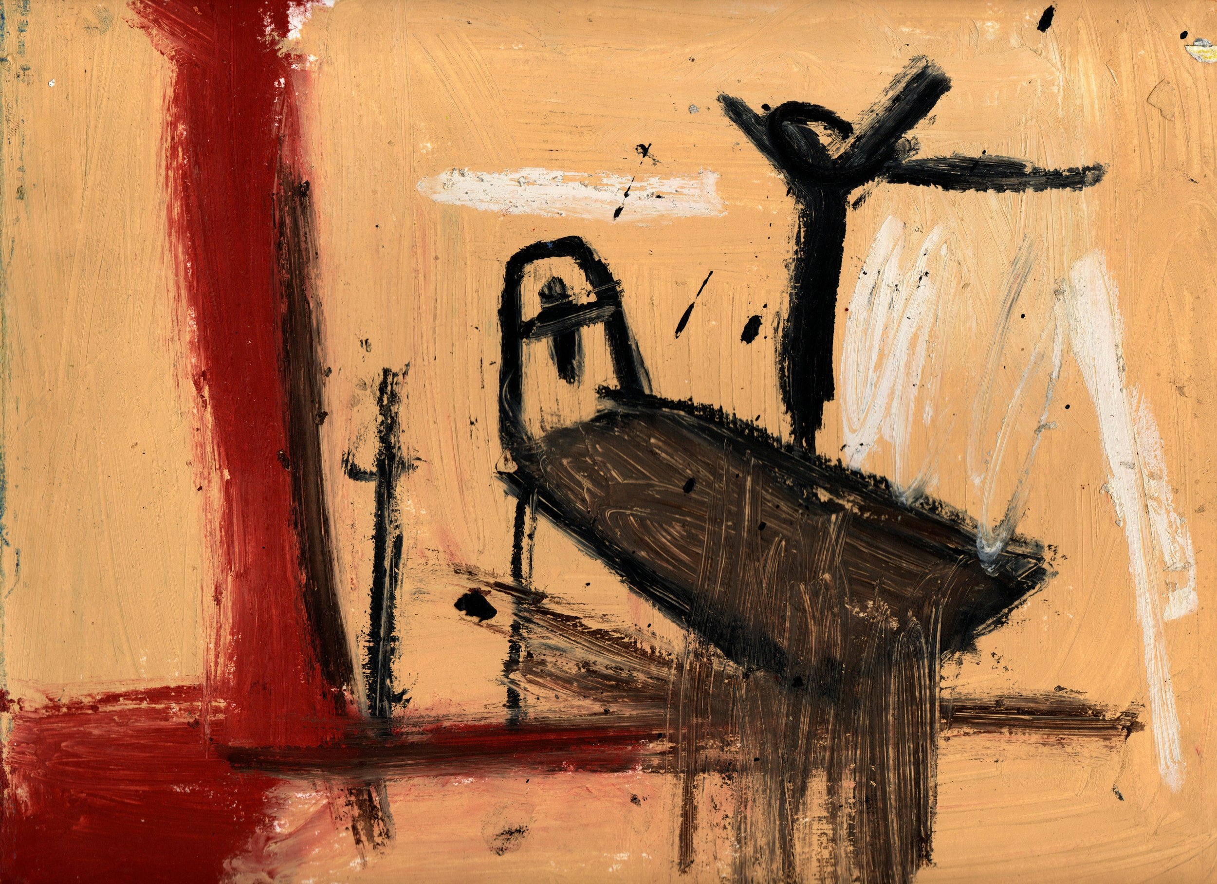 Untitled 8. Oil stick on paper, 12" × 9" (30.48 × 22.86 cm)
