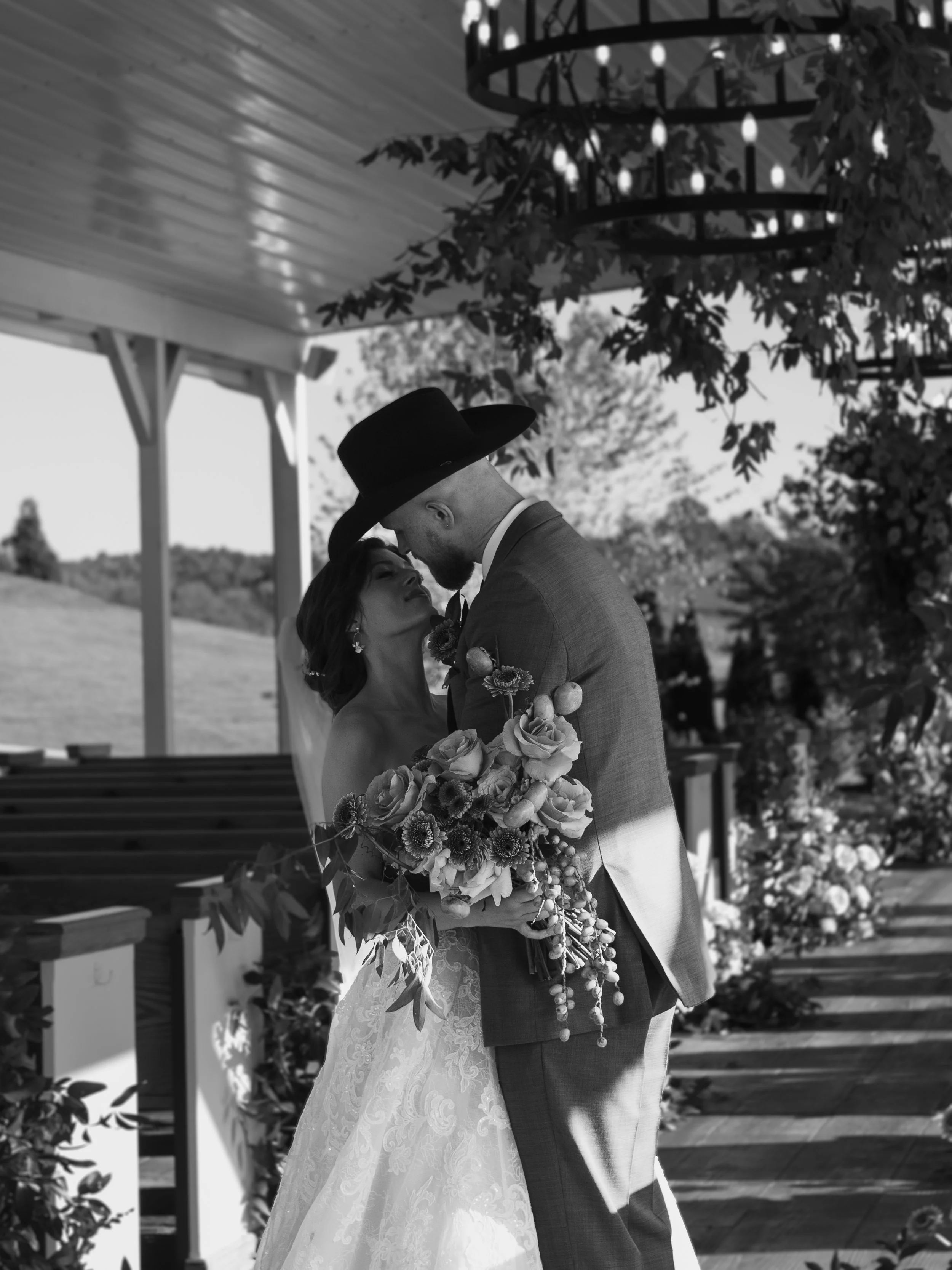 Birmingham wedding photography capturing western couple in intimate couples portrait