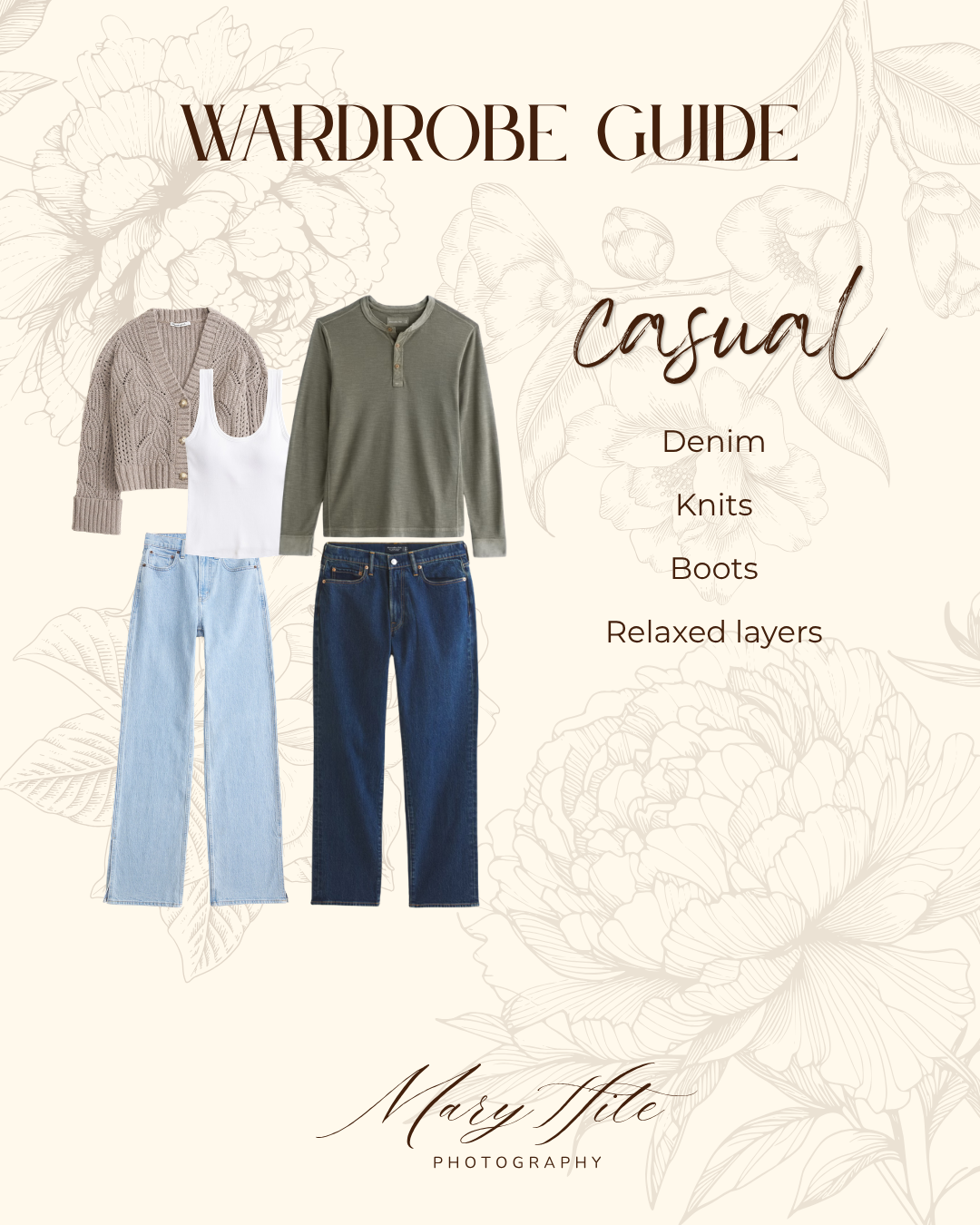 Casual fall photography wardrobe guide