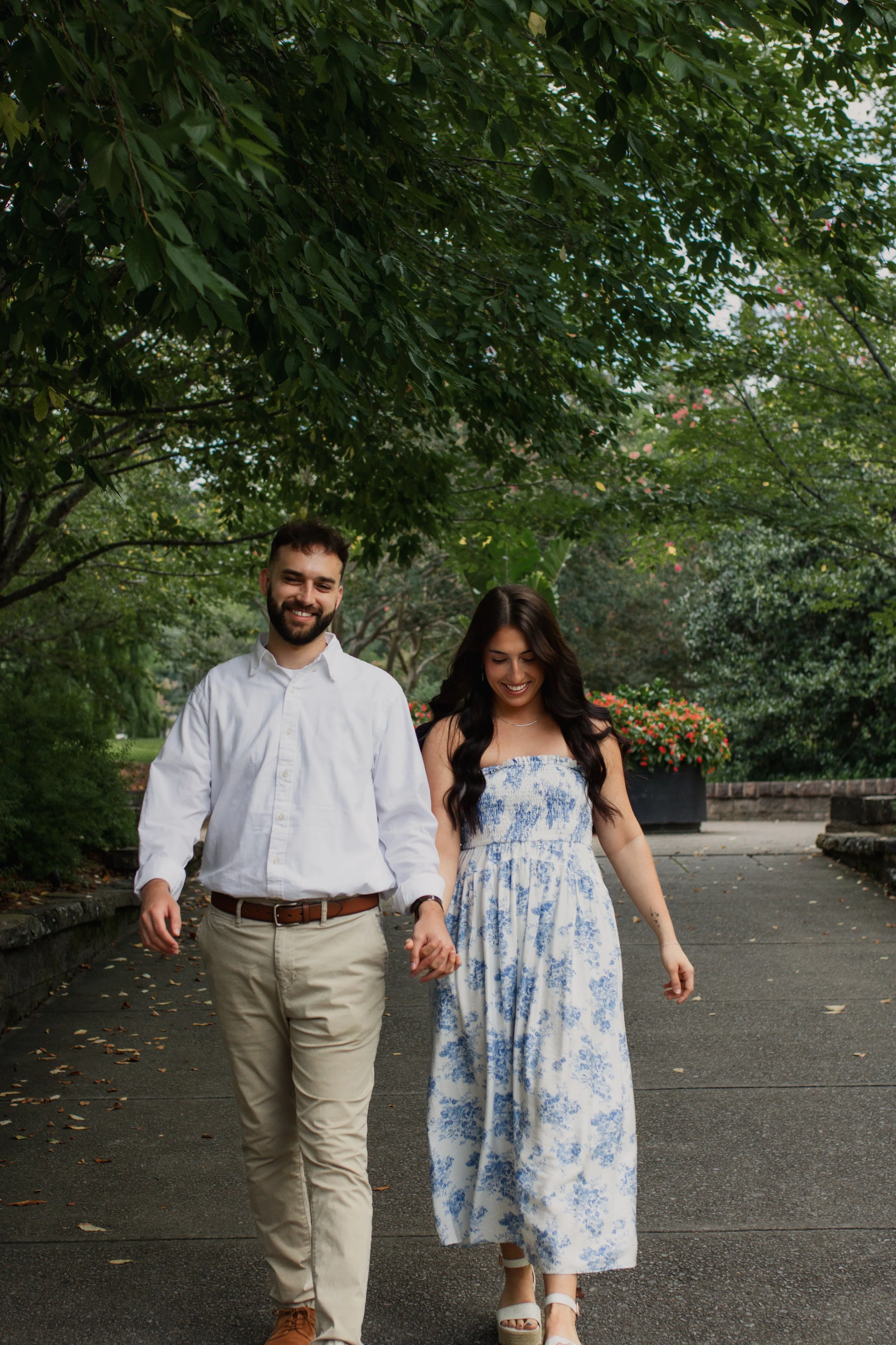 Alabama photographer capturing happy couple in garden setting