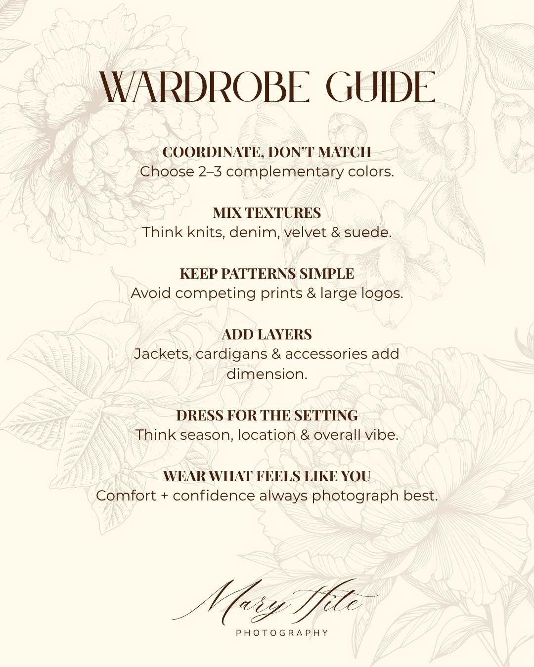 Christmas card photo wardrobe guide
