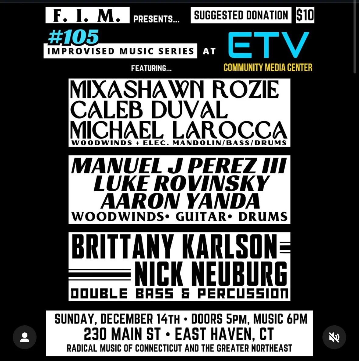 FIM Improvised Music Series: #105