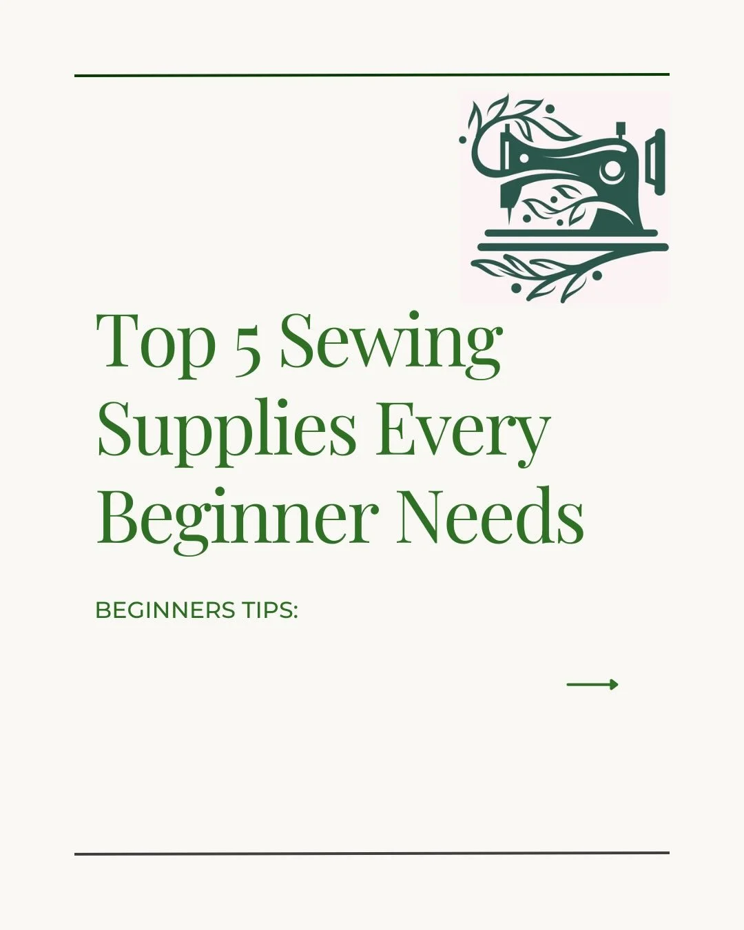 Top 5 Sewing Supplies Every Beginner Needs 🧵🪡

1. Fabric Scissors (Shears)

High-quality, sharp scissors dedicated ONLY to fabric.
They make cutting easier, cleaner, and prevent frayed edges.

2. Seam Ripper

A beginner&rsquo;s best friend!
Great f