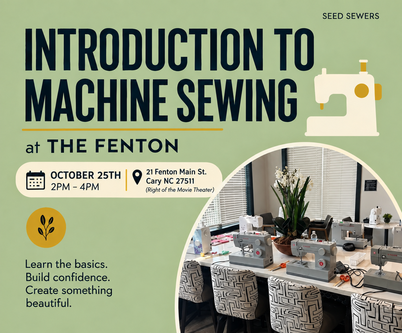 “Introduction to Machine Sewing @ The Fenton”